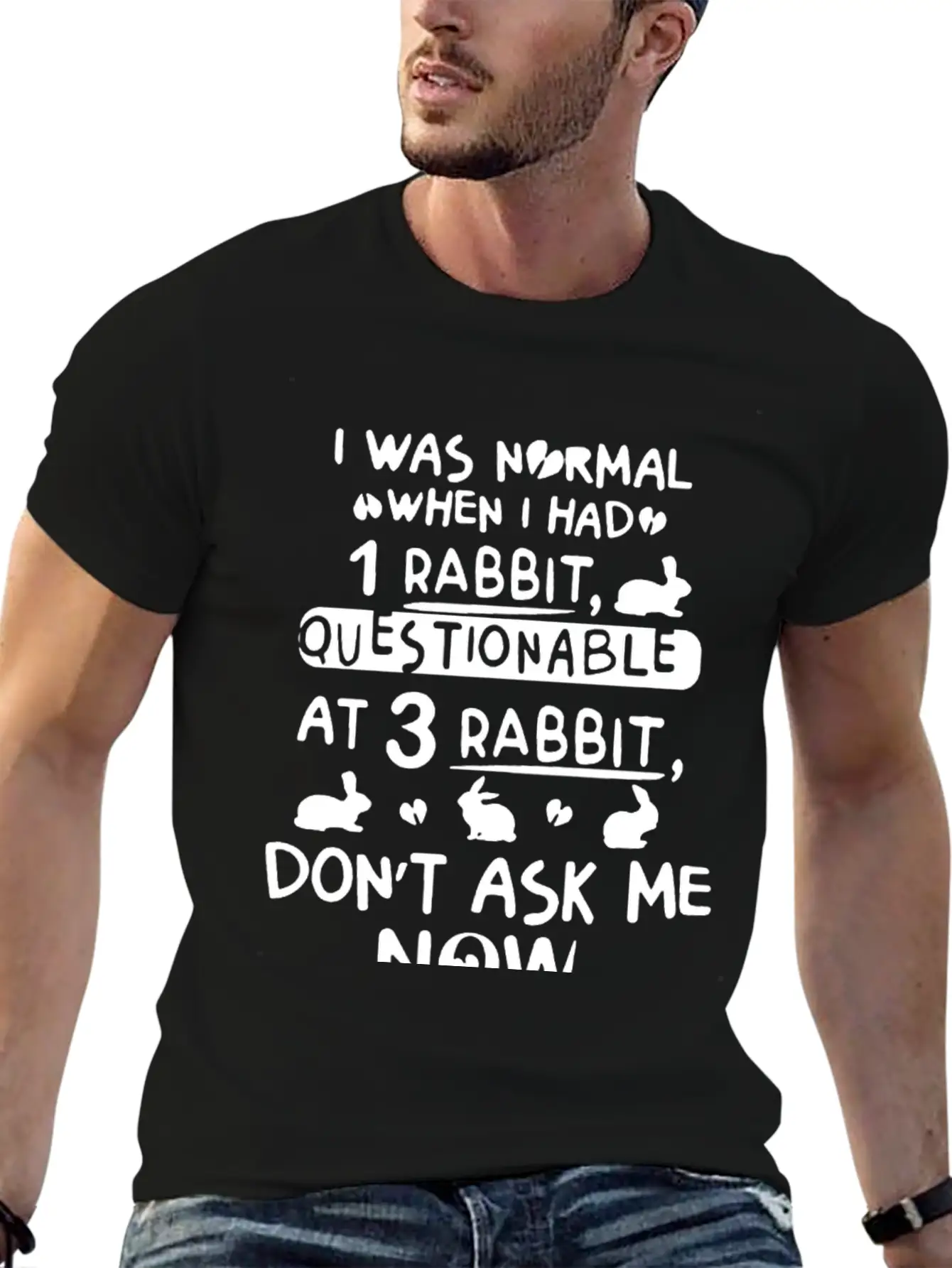Rabbit Tee Shirt Timeless Short Sleeve Tee – Comfy And Minimalist Design