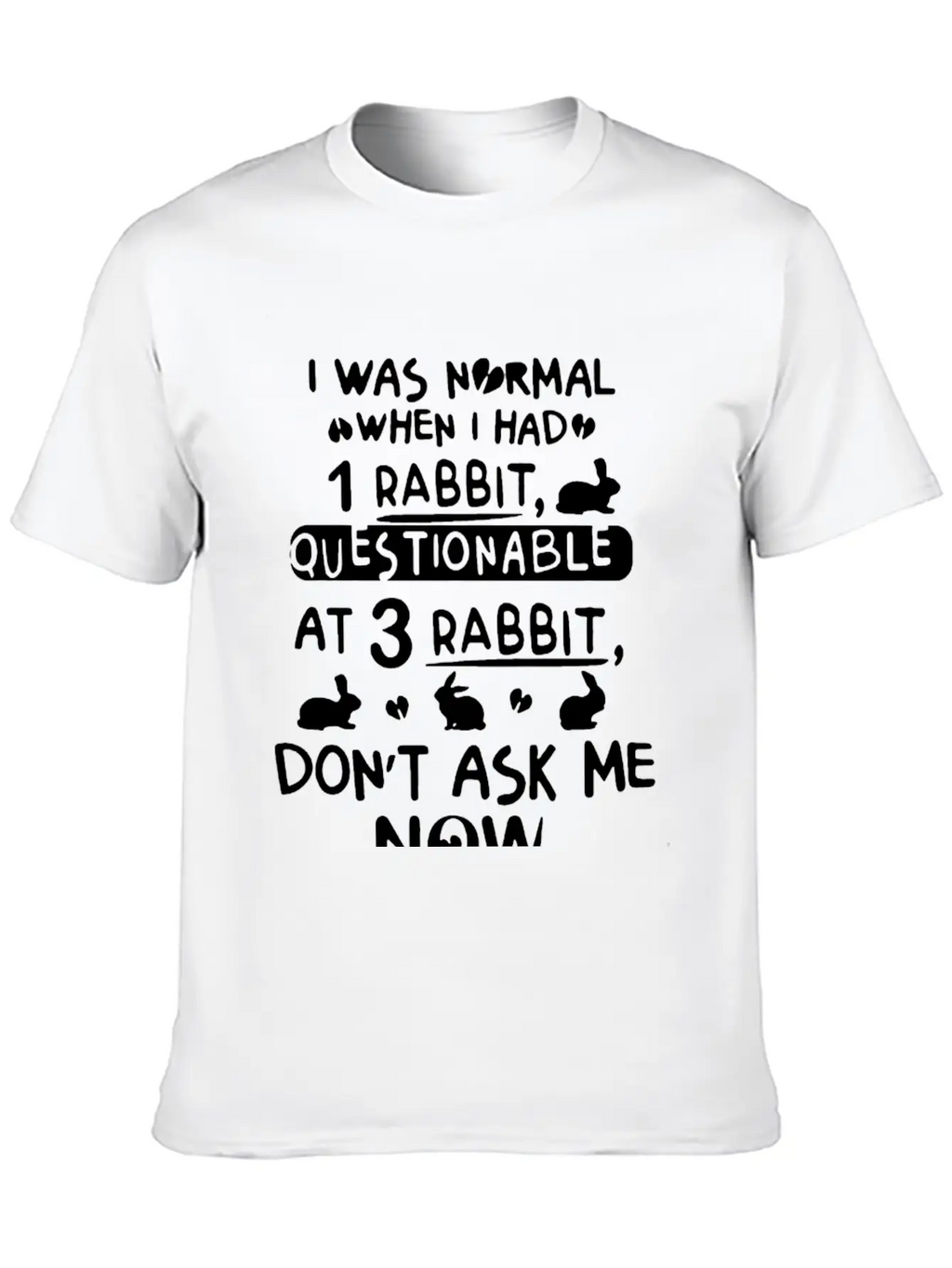 Rabbit Tee Shirt Timeless Short Sleeve Tee – Comfy And Minimalist Design