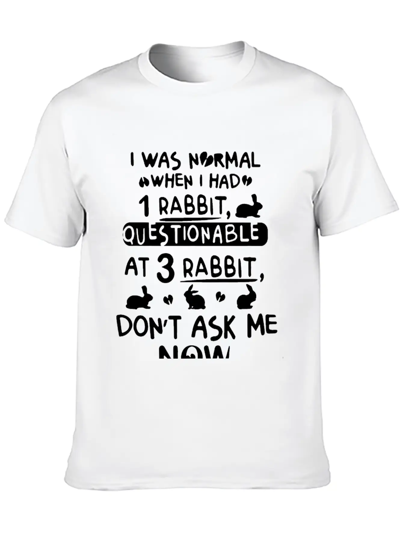 Rabbit Tee Shirt Timeless Short Sleeve Tee – Comfy And Minimalist Design