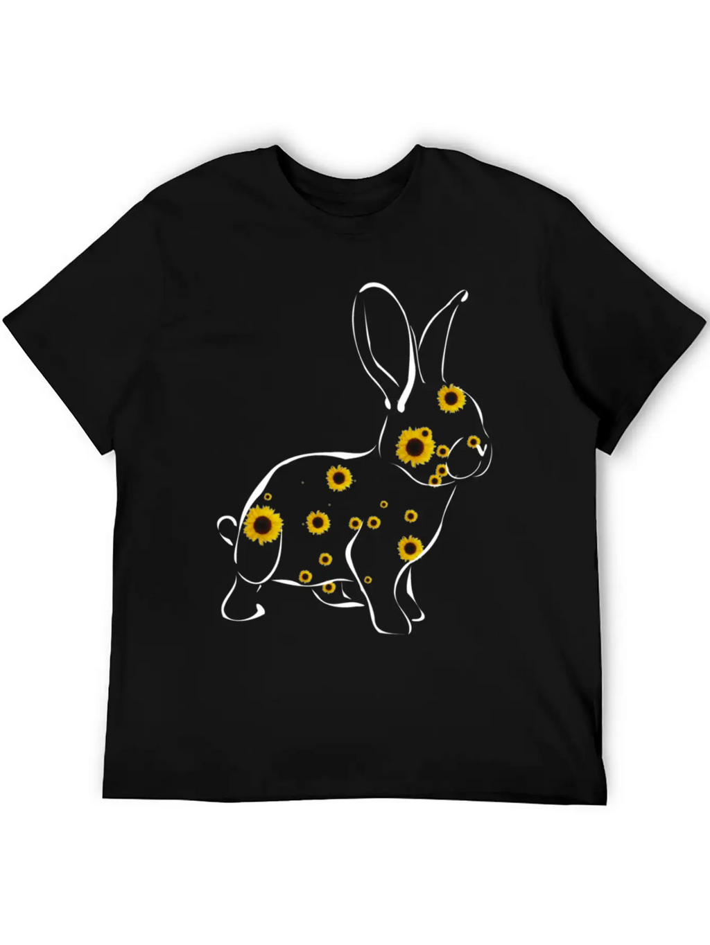 Rabbit With Sunflower Floral Rabbit Easter Bunny Timeless Short Sleeve Tee – Comfy And Minimalist Design