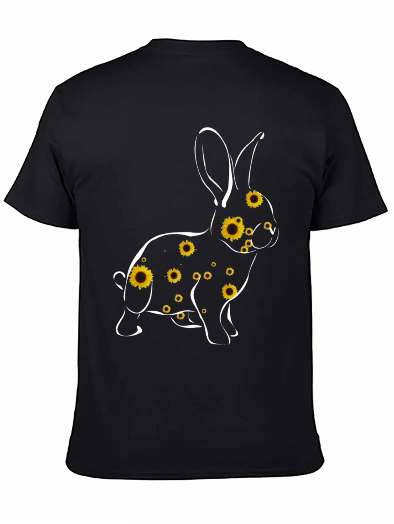 Rabbit With Sunflower Floral Rabbit Easter Bunny Timeless Short Sleeve Tee – Comfy And Minimalist Design