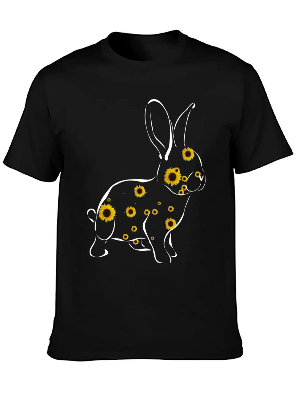 Rabbit With Sunflower Floral Rabbit Easter Bunny Timeless Short Sleeve Tee – Comfy And Minimalist Design