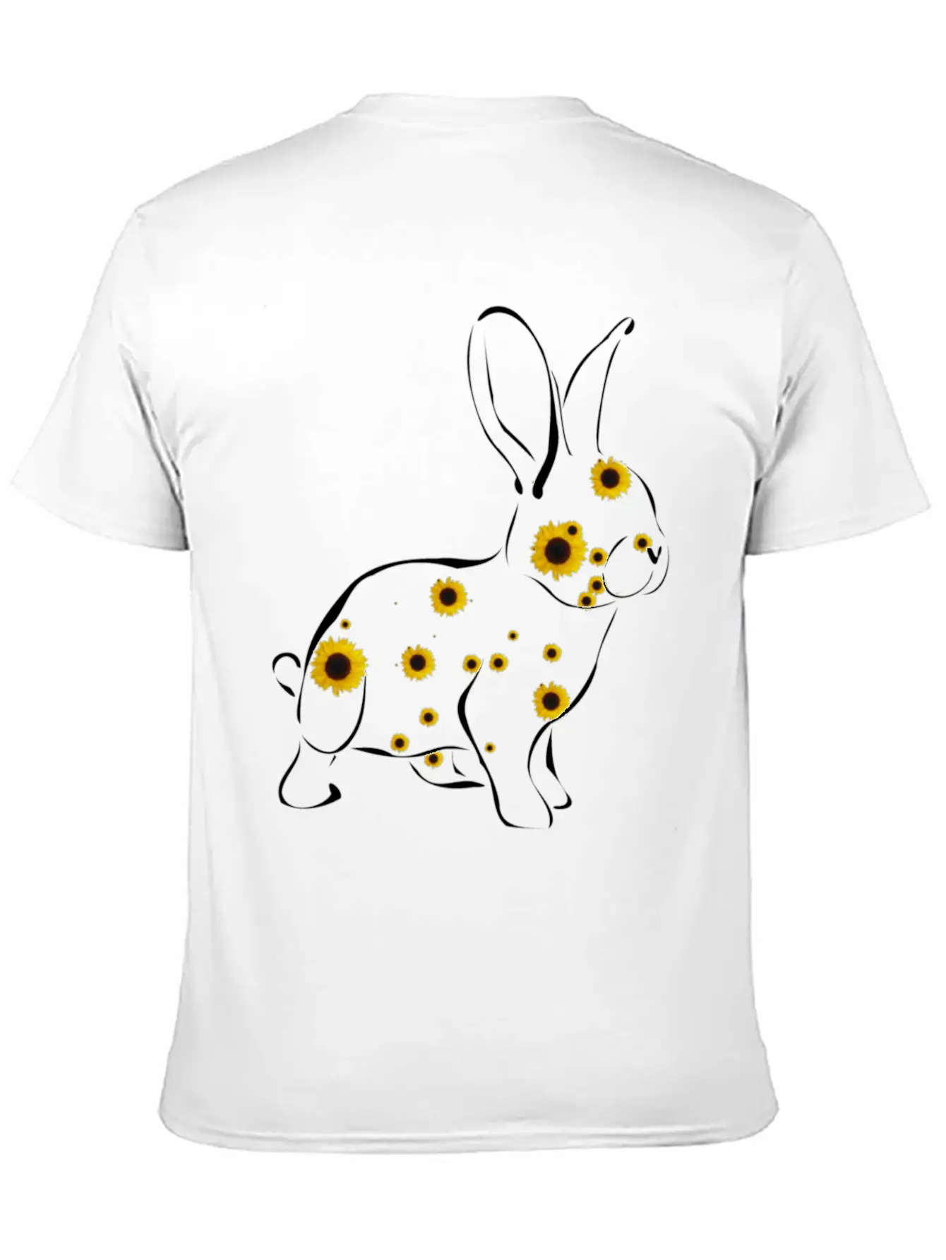 Rabbit With Sunflower Floral Rabbit Easter Bunny Timeless Short Sleeve Tee – Comfy And Minimalist Design