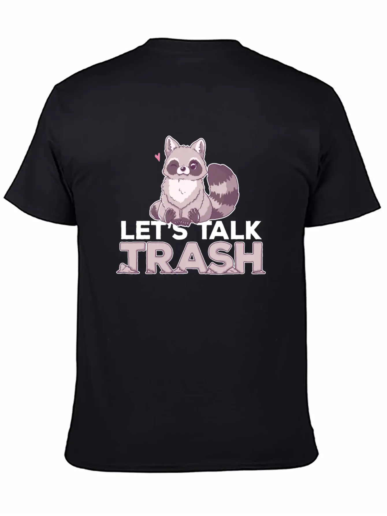 Raccoon Let's Talk Trash Animal Girl Women Timeless Short Sleeve Tee – Comfy And Minimalist Design