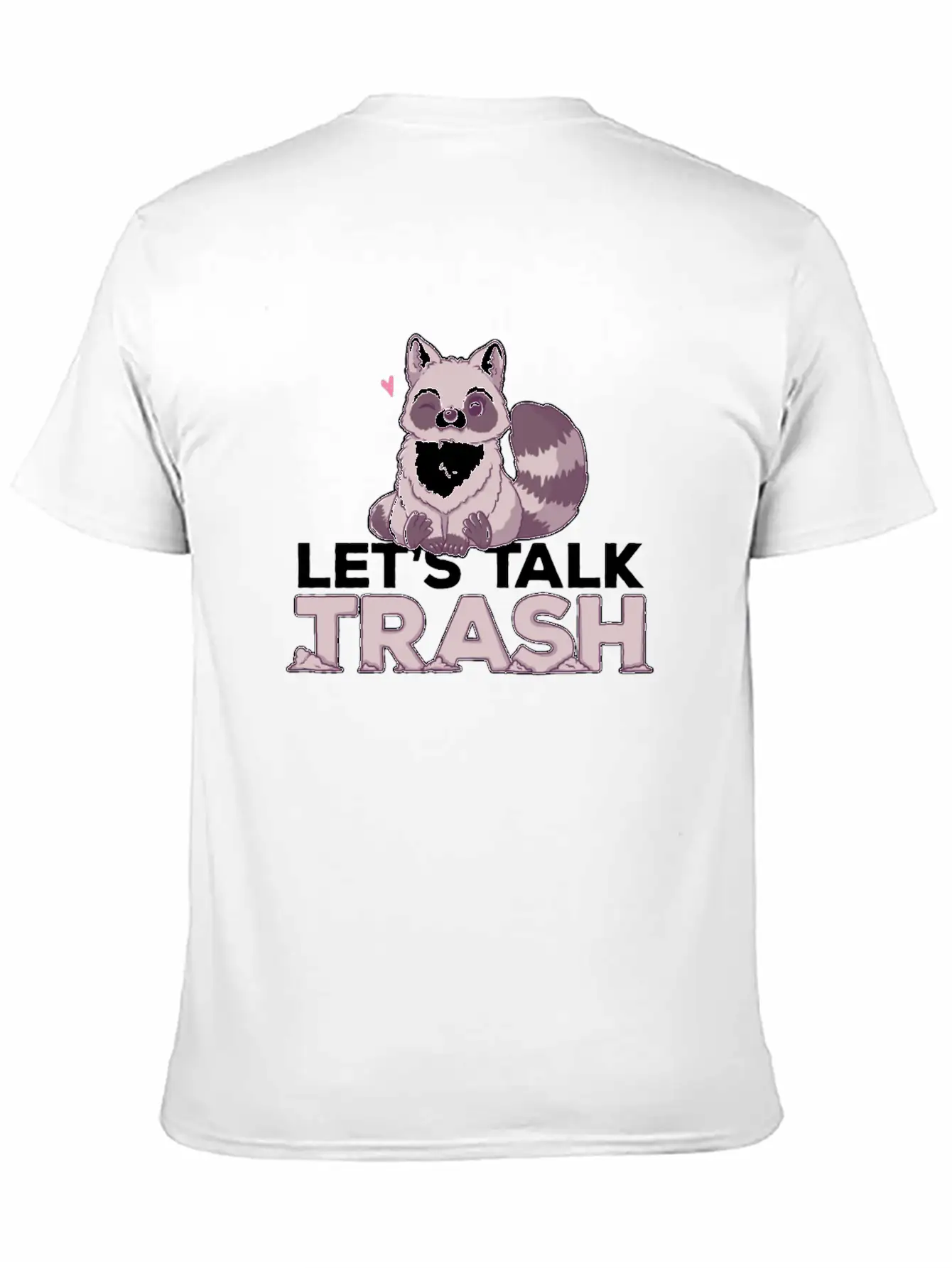 Raccoon Let's Talk Trash Animal Girl Women Timeless Short Sleeve Tee – Comfy And Minimalist Design
