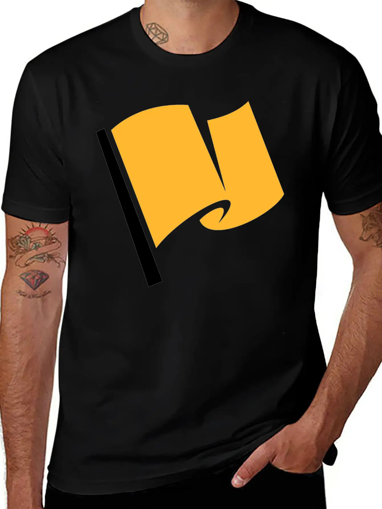 Racing Flag Yellow Classic Cotton Tee – Unisex Comfort For Any Season