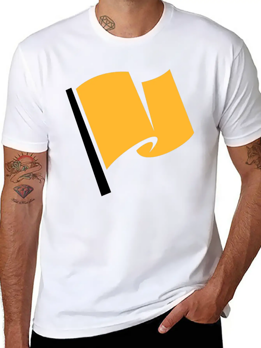 Racing Flag Yellow Classic Cotton Tee – Unisex Comfort For Any Season