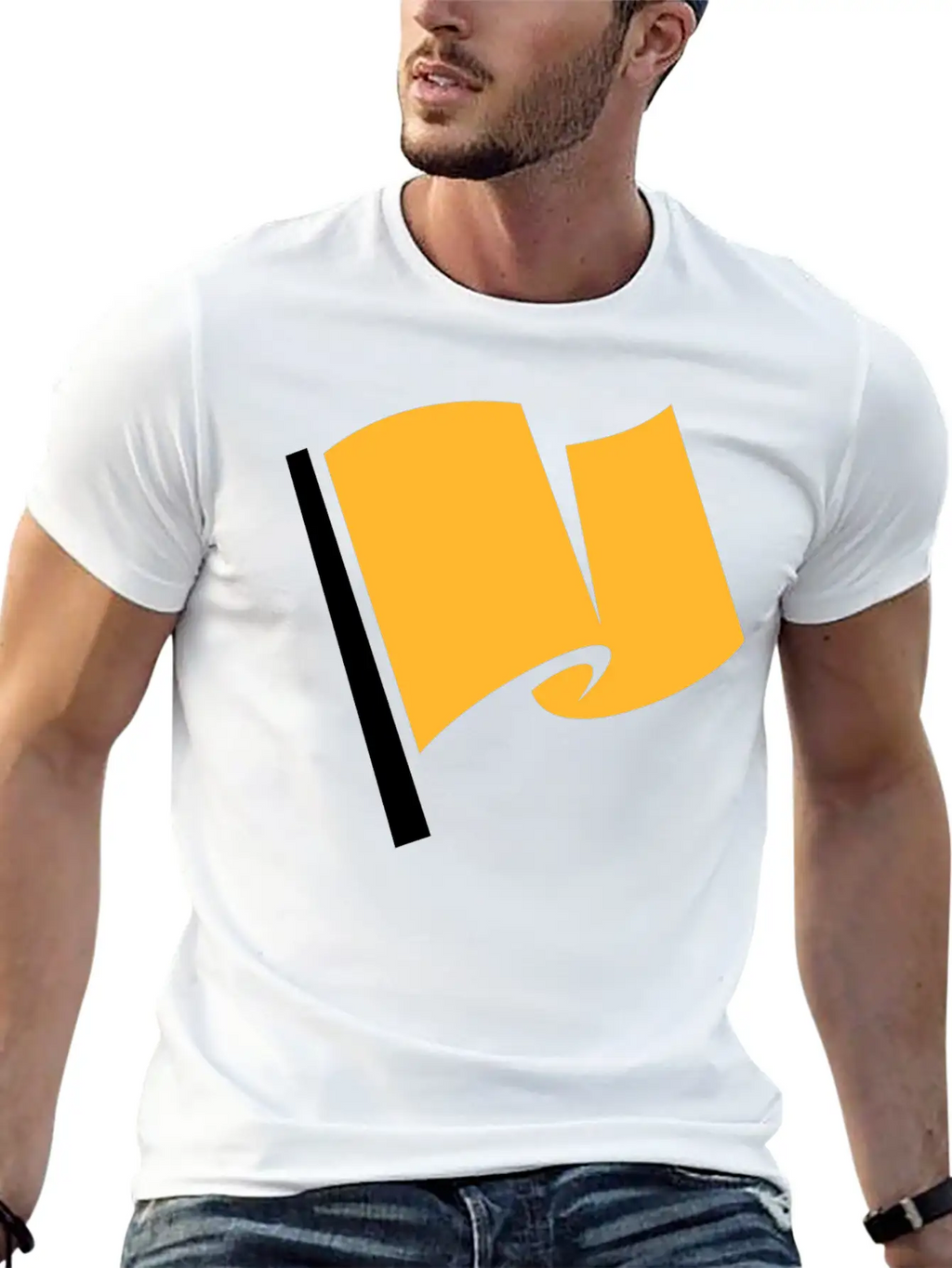 Racing Flag Yellow Classic Cotton Tee – Unisex Comfort For Any Season