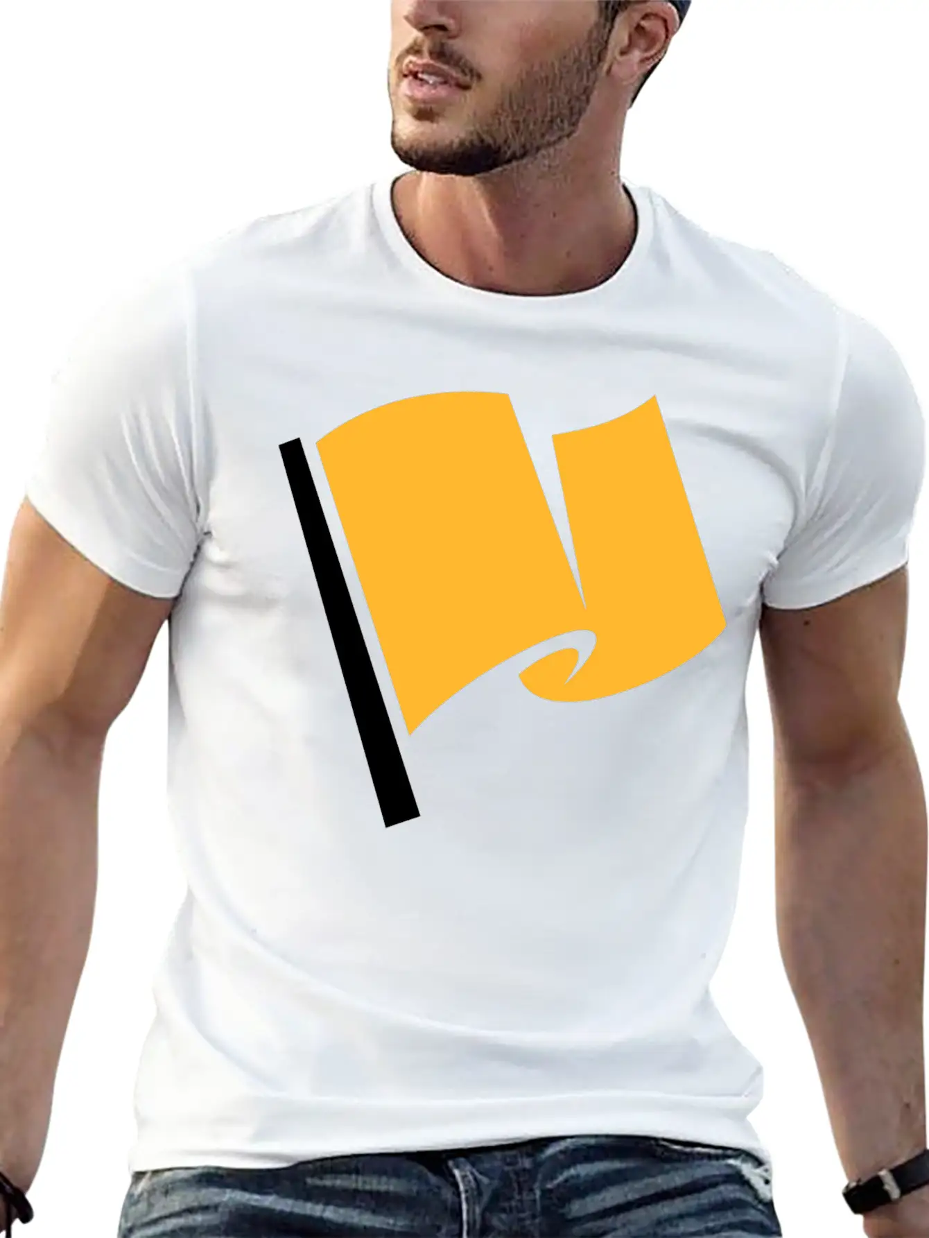 Racing Flag Yellow Classic Cotton Tee – Unisex Comfort For Any Season