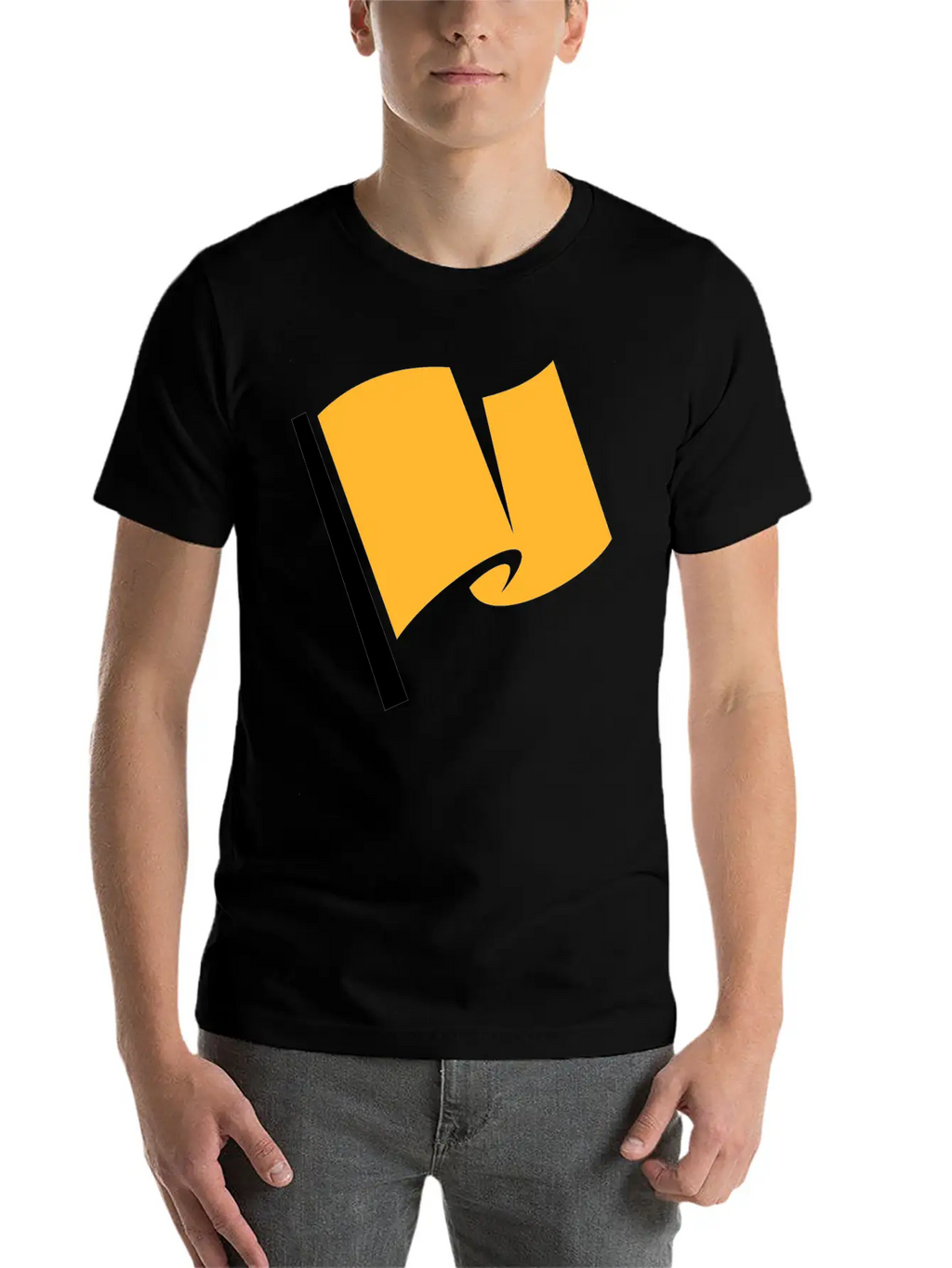 Racing Flag Yellow Classic Cotton Tee – Unisex Comfort For Any Season