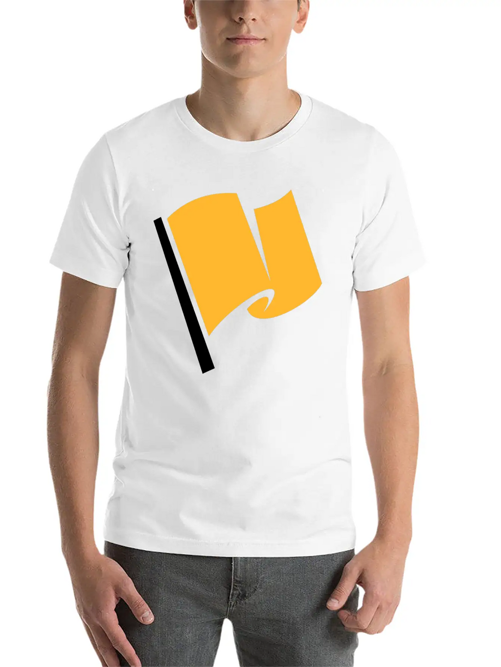 Racing Flag Yellow Classic Cotton Tee – Unisex Comfort For Any Season