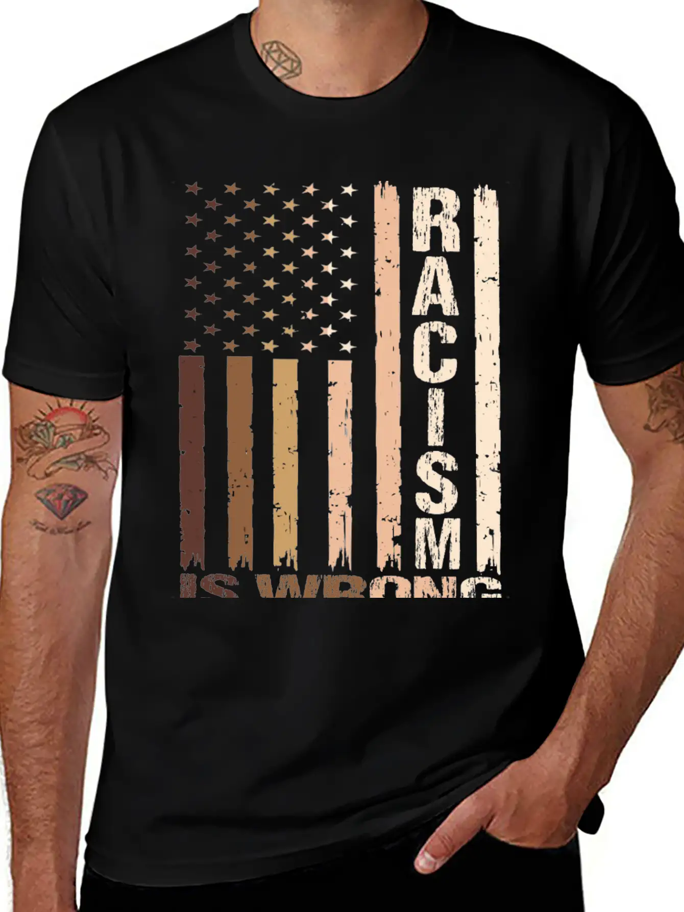 Racism Is Wrong Relaxed Everyday Tee – Lightweight And Durable Cotton