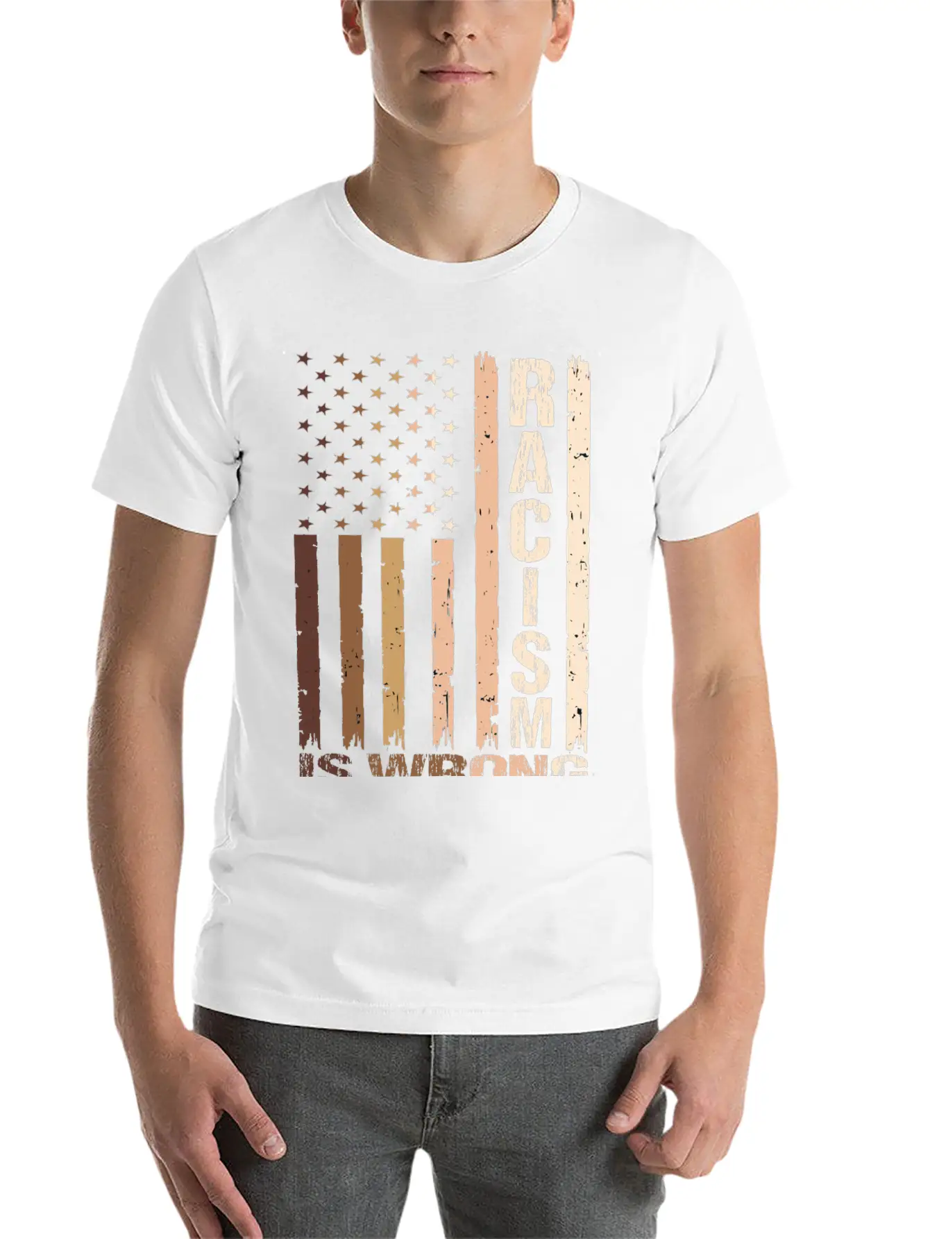 Racism Is Wrong Relaxed Everyday Tee – Lightweight And Durable Cotton