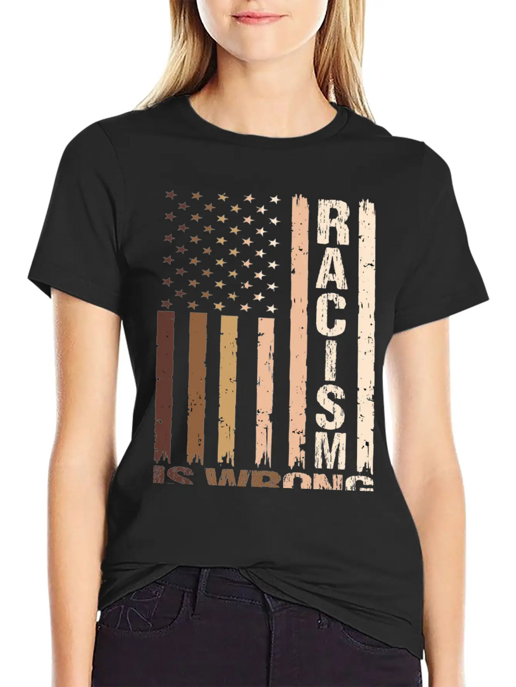 Racism Is Wrong Relaxed Everyday Tee – Lightweight And Durable Cotton