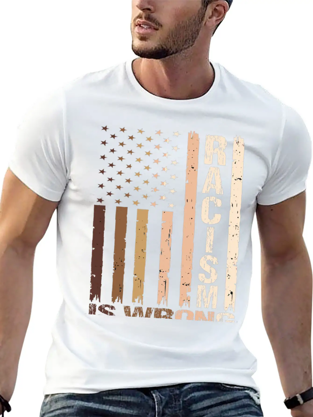 Racism Is Wrong Relaxed Everyday Tee – Lightweight And Durable Cotton