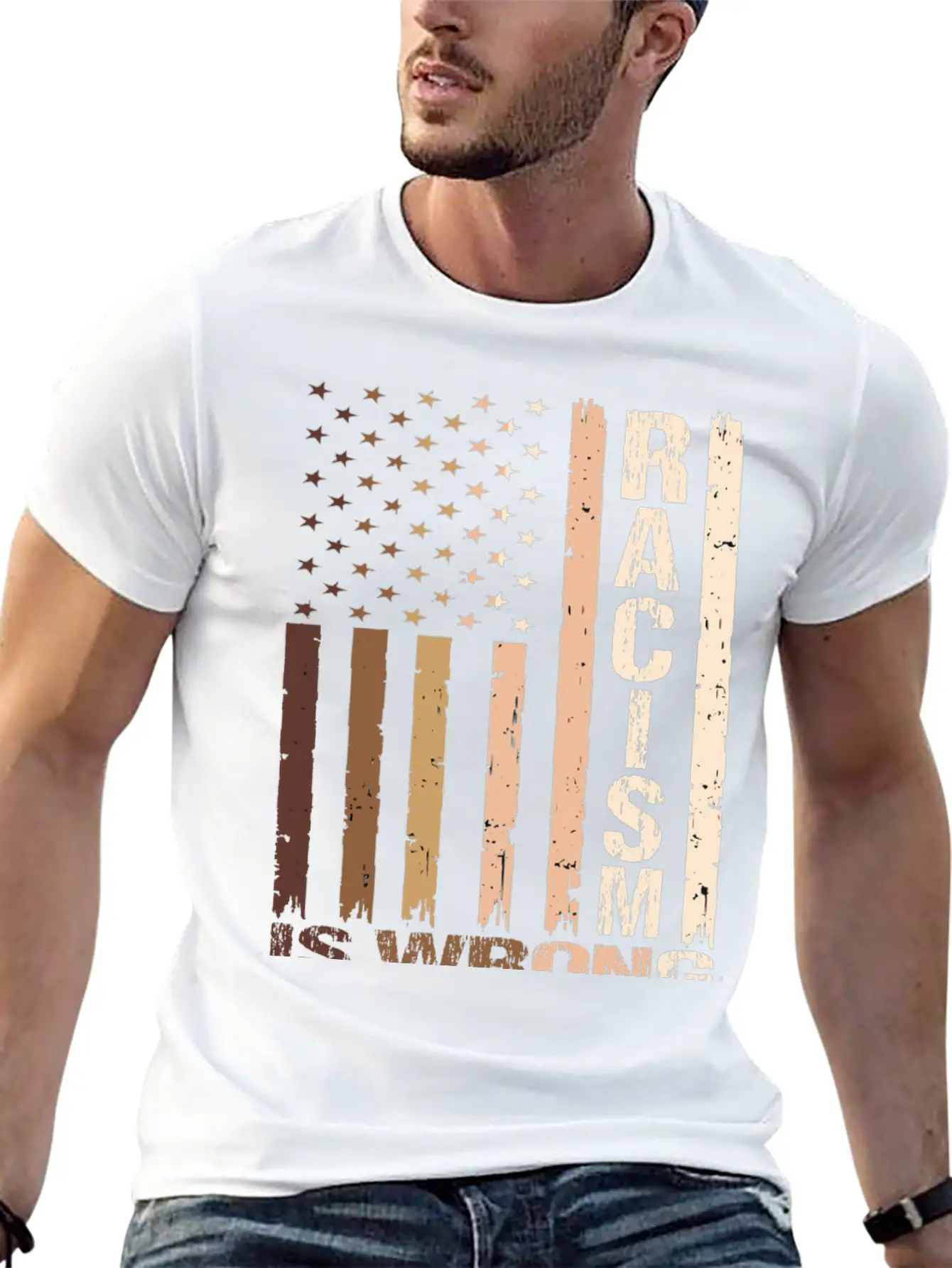 Racism Is Wrong Relaxed Everyday Tee – Lightweight And Durable Cotton