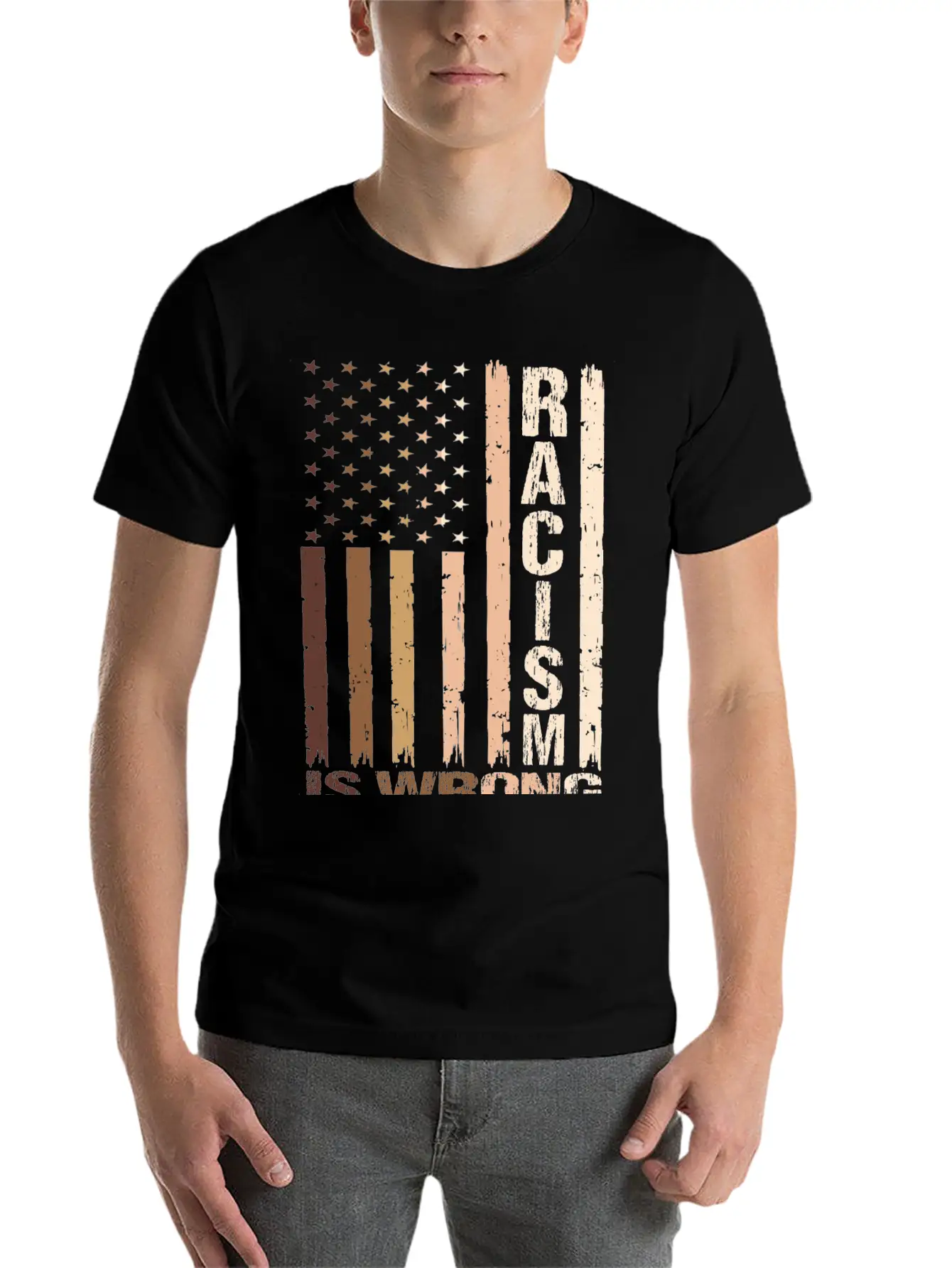 Racism Is Wrong Relaxed Everyday Tee – Lightweight And Durable Cotton