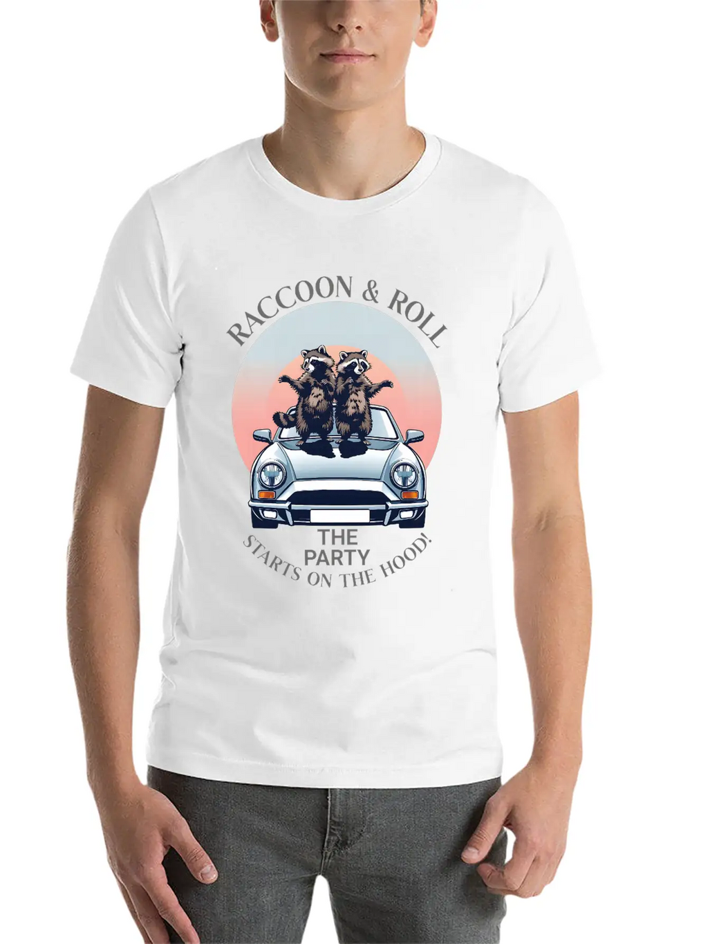 Racoon And Roll - Party On The Hood Breathable Graphic T-Shirt – Perfect For Casual Days