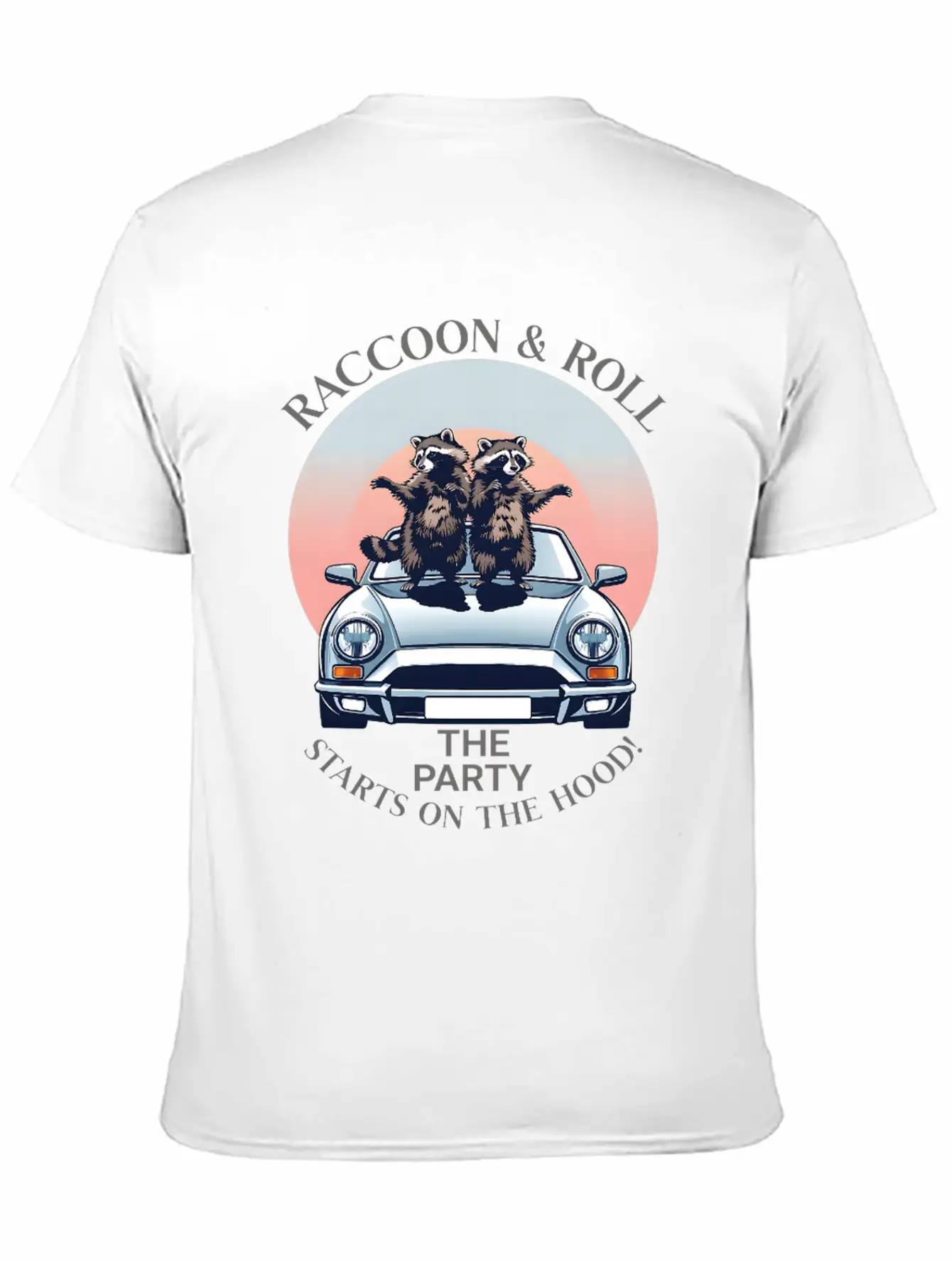 Racoon And Roll - Party On The Hood Breathable Graphic T-Shirt – Perfect For Casual Days