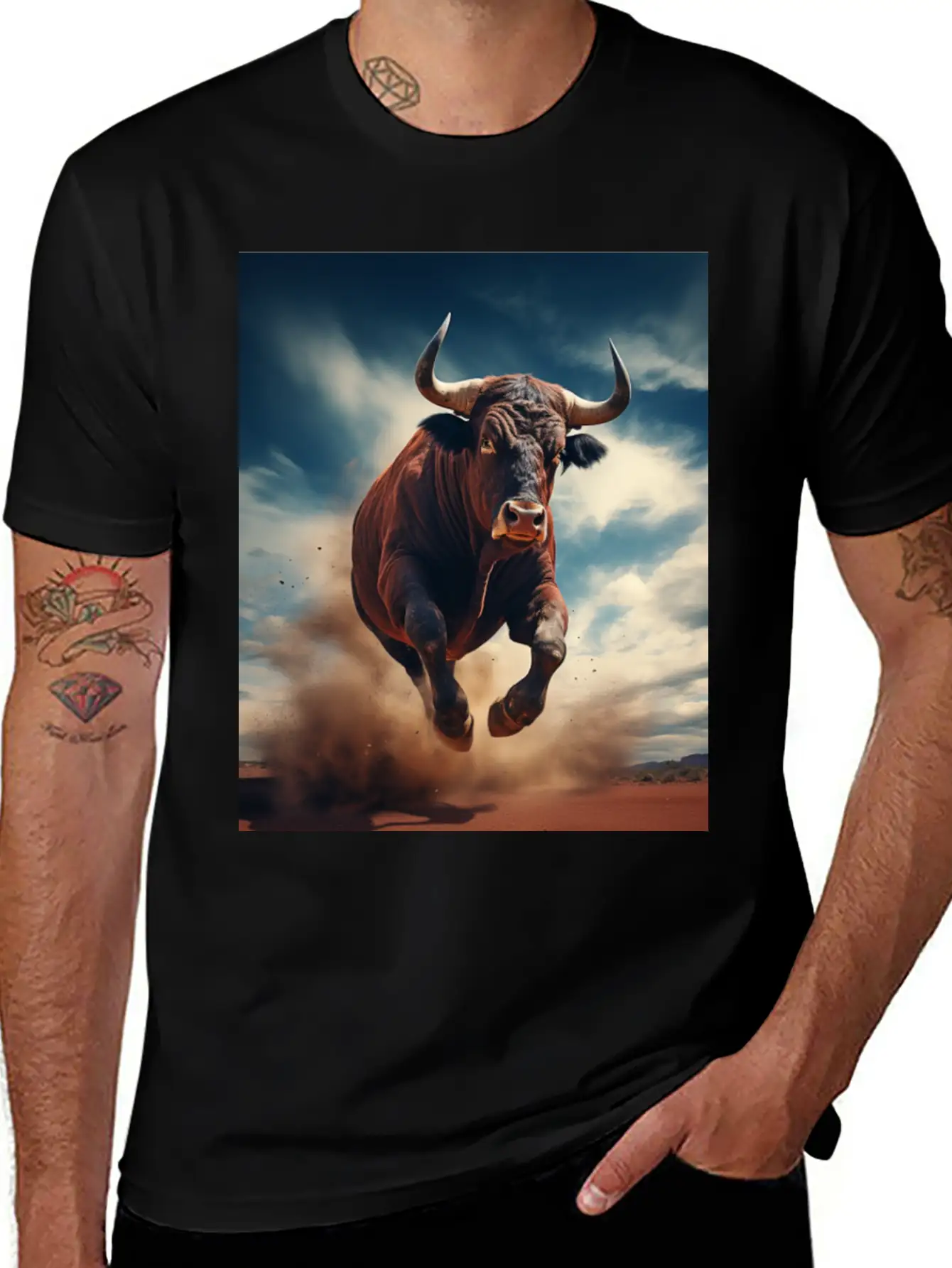 Raging Bull Charging Unisex Casual T-Shirt – Clean Design For Daily Comfort
