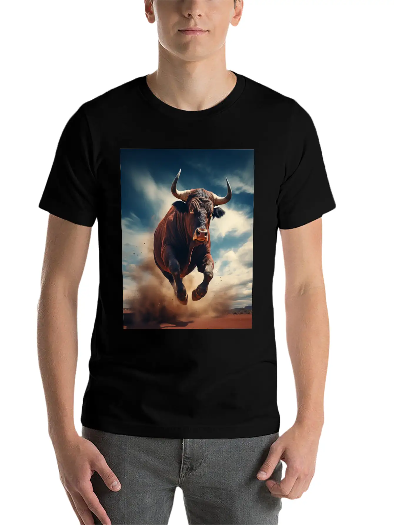 Raging Bull Charging Unisex Casual T-Shirt – Clean Design For Daily Comfort