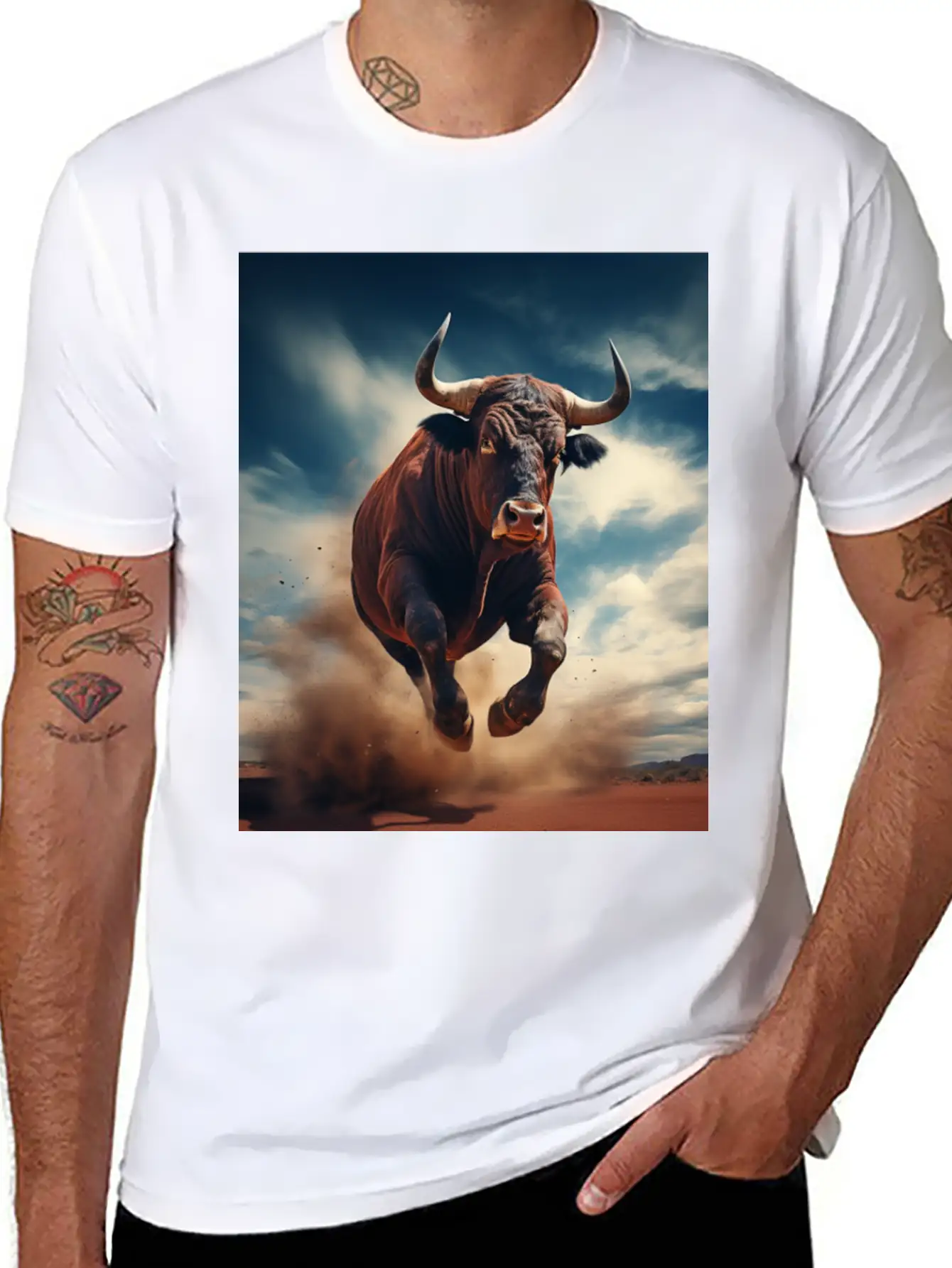 Raging Bull Charging Unisex Casual T-Shirt – Clean Design For Daily Comfort