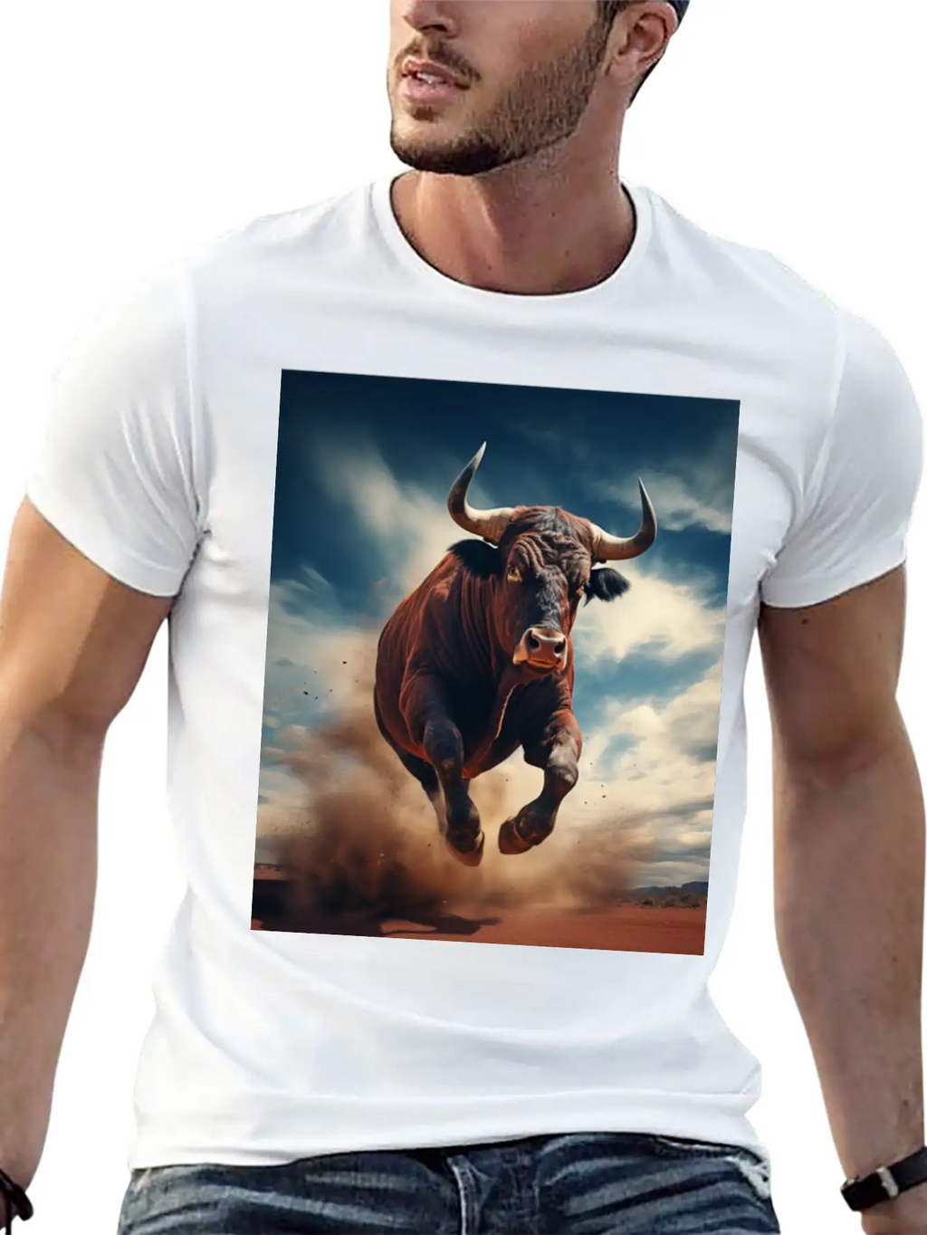 Raging Bull Charging Unisex Casual T-Shirt – Clean Design For Daily Comfort