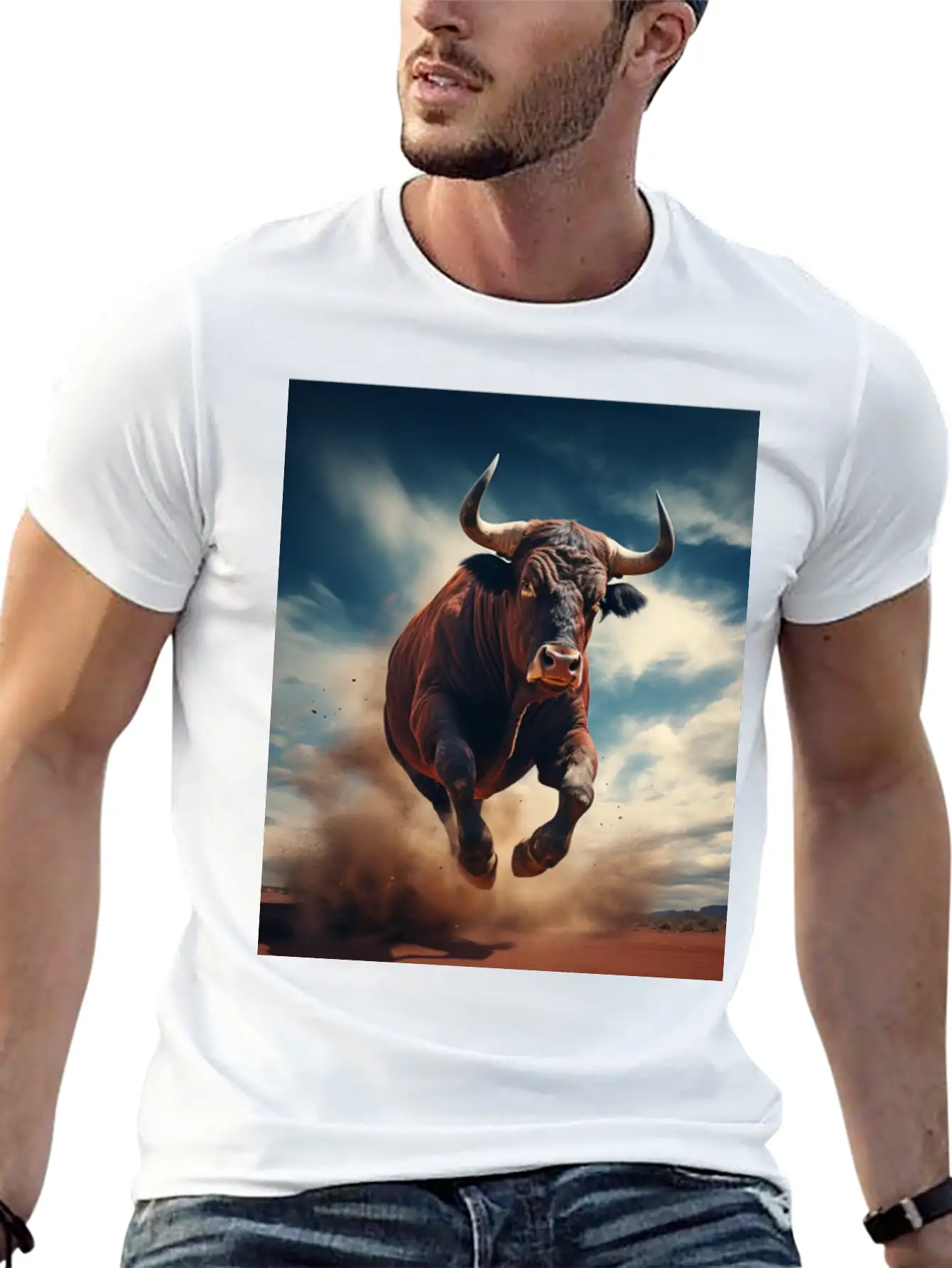 Raging Bull Charging Unisex Casual T-Shirt – Clean Design For Daily Comfort