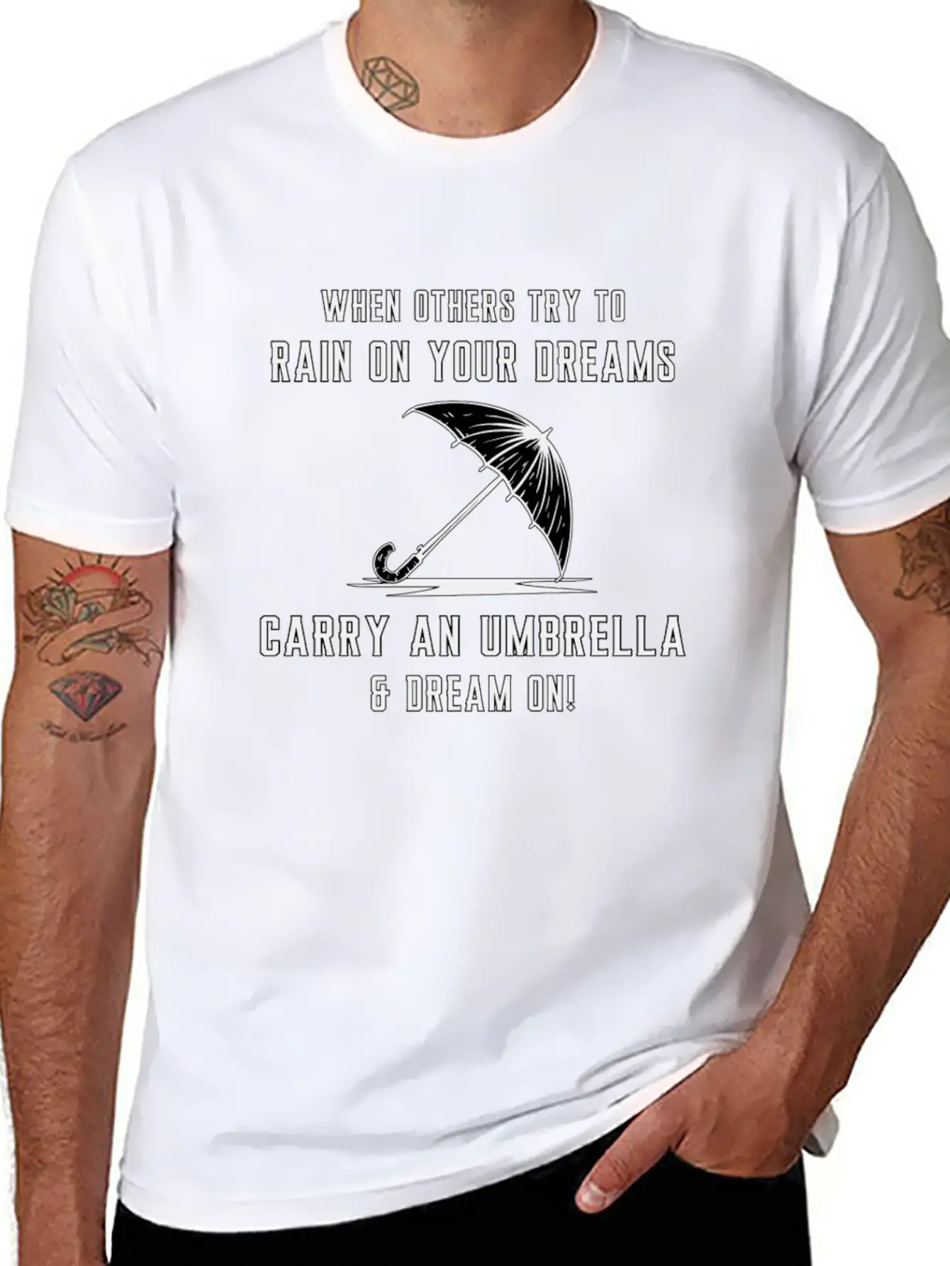 Rain Cloud Raindrop Umbrella Weather Rainy Gift Classic Cotton Tee – Unisex Comfort For Any Season