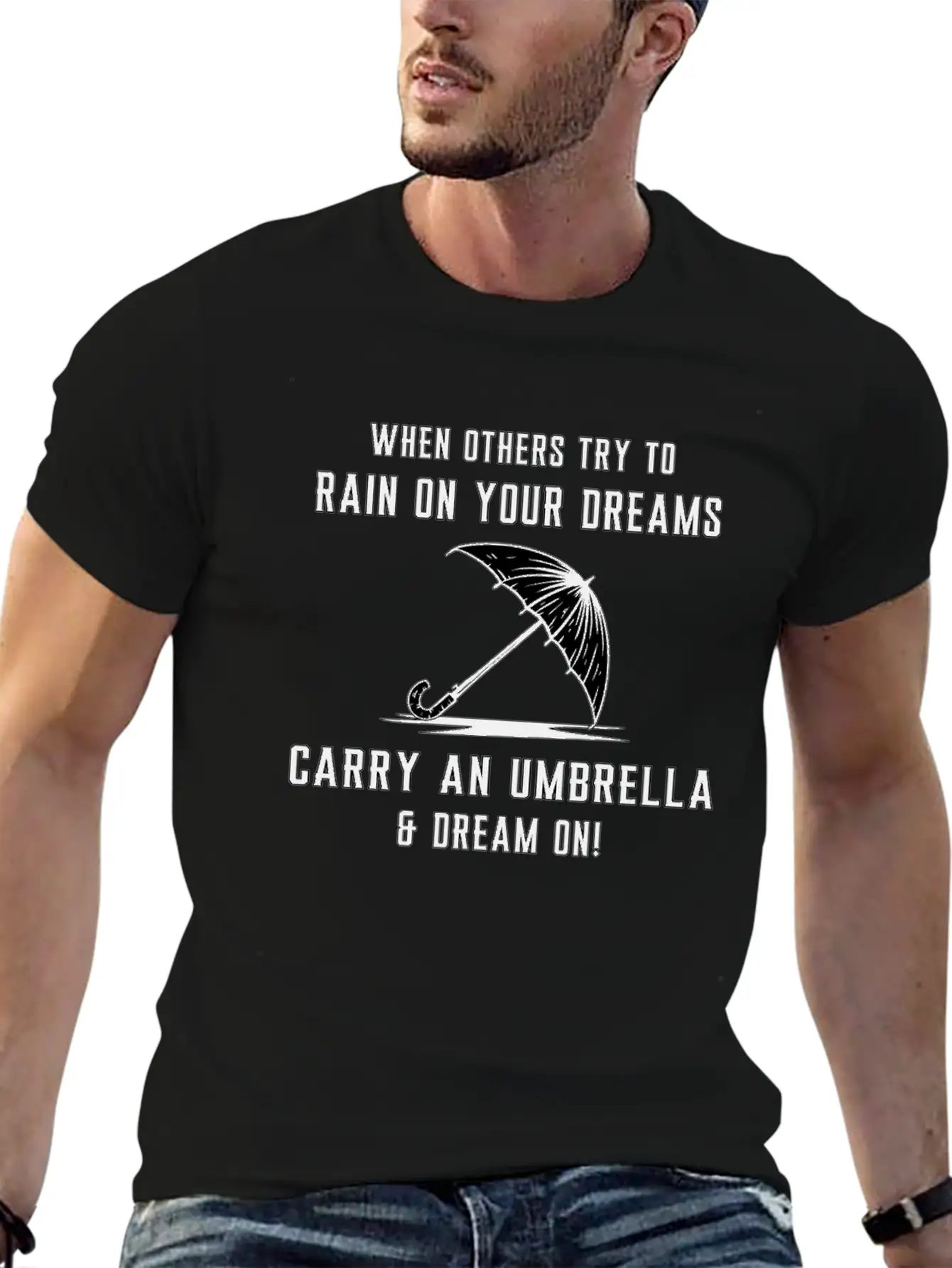 Rain Cloud Raindrop Umbrella Weather Rainy Gift Classic Cotton Tee – Unisex Comfort For Any Season