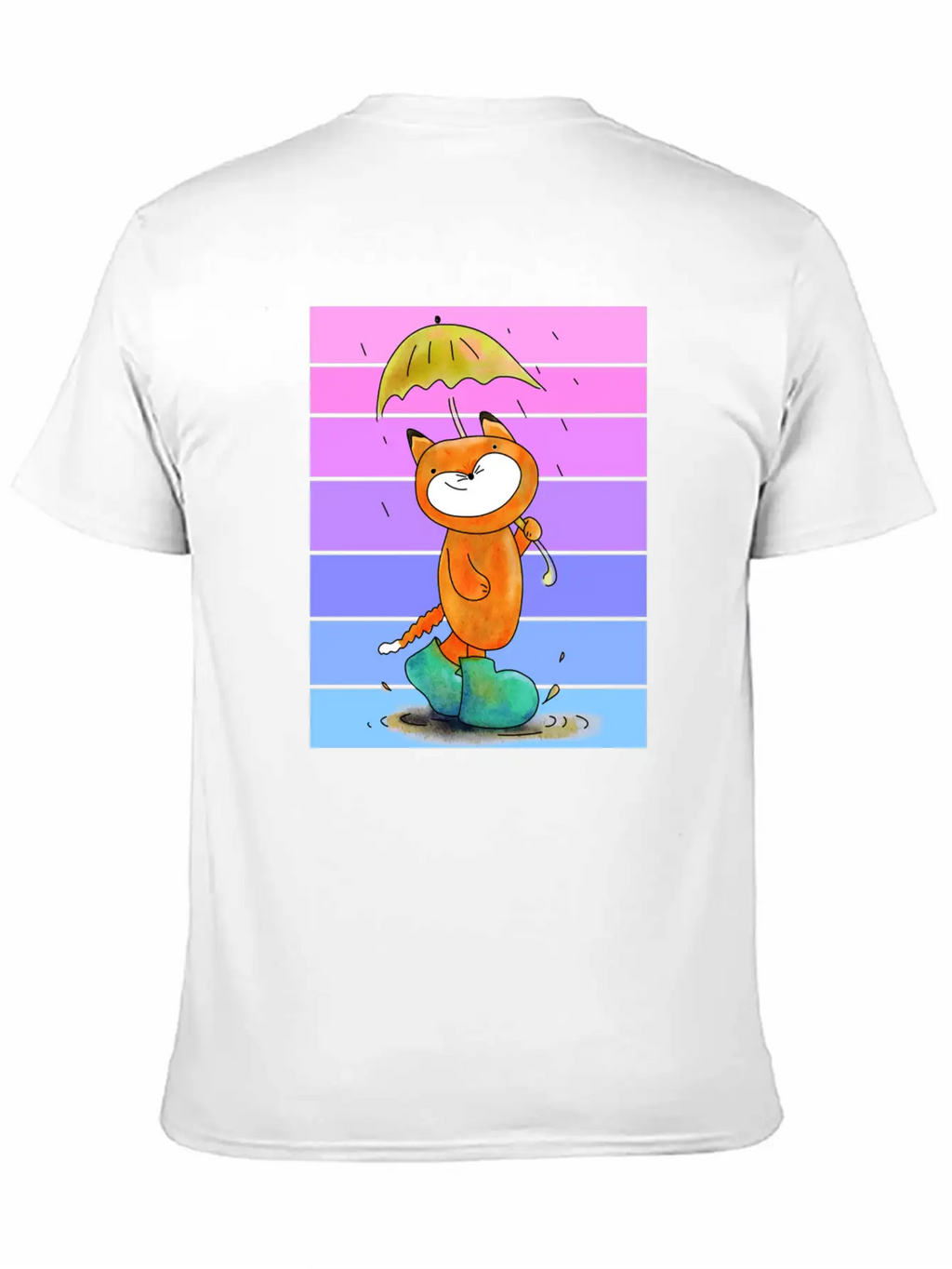 Rain Fox In Sunset Breathable Soft Cotton T-Shirt – Timeless Casual Look