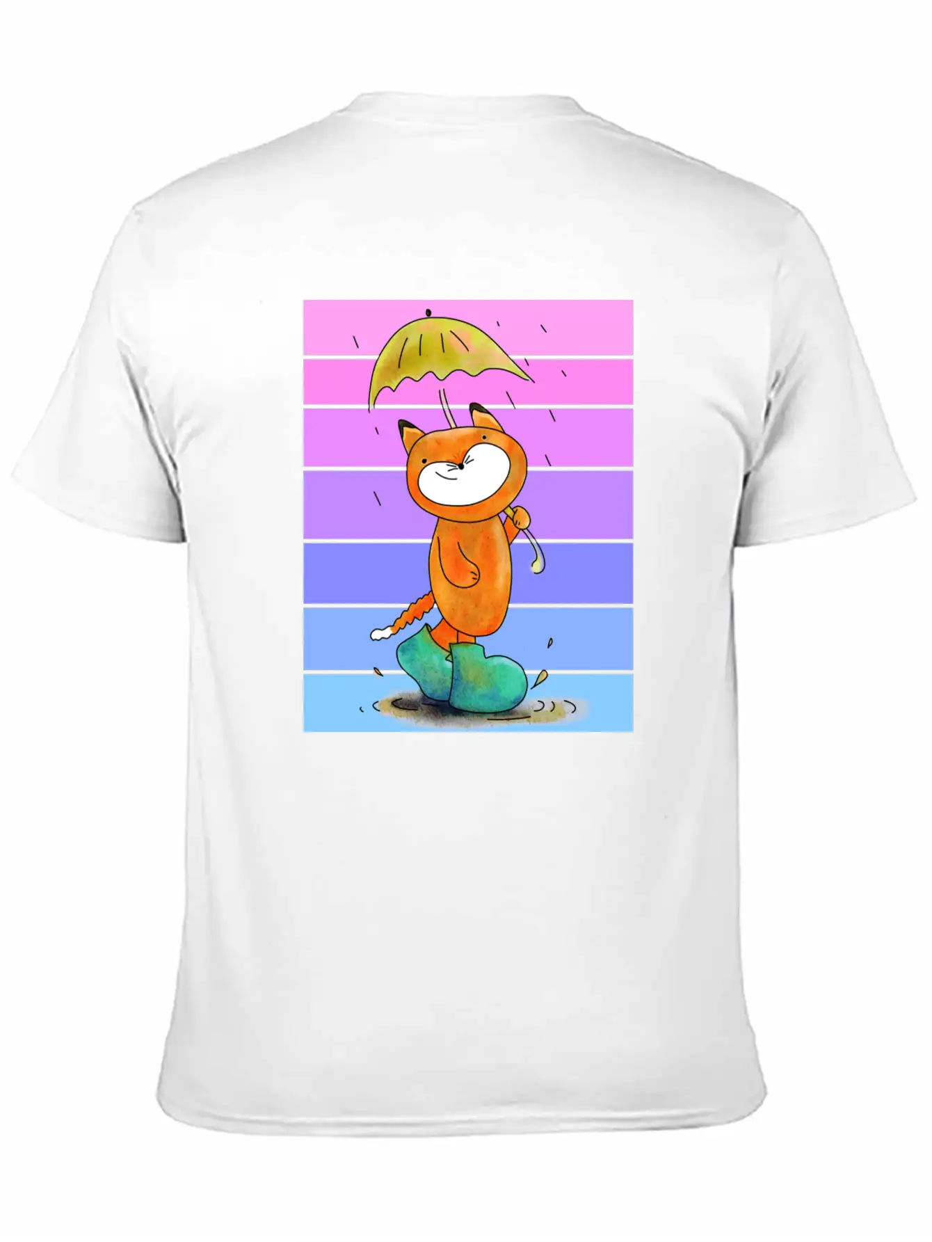 Rain Fox In Sunset Breathable Soft Cotton T-Shirt – Timeless Casual Look