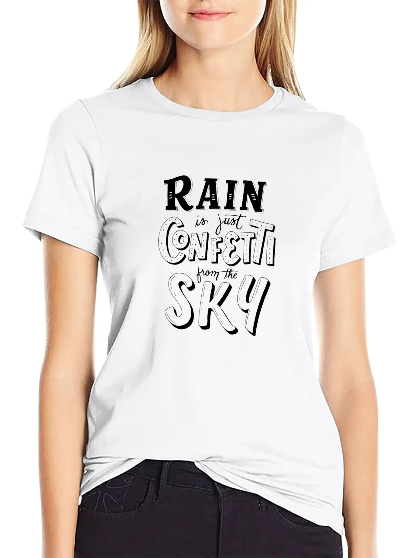 RAIN Is Just CONFETTI From The SKY Classic Cotton Tee – Unisex Comfort For Any Season