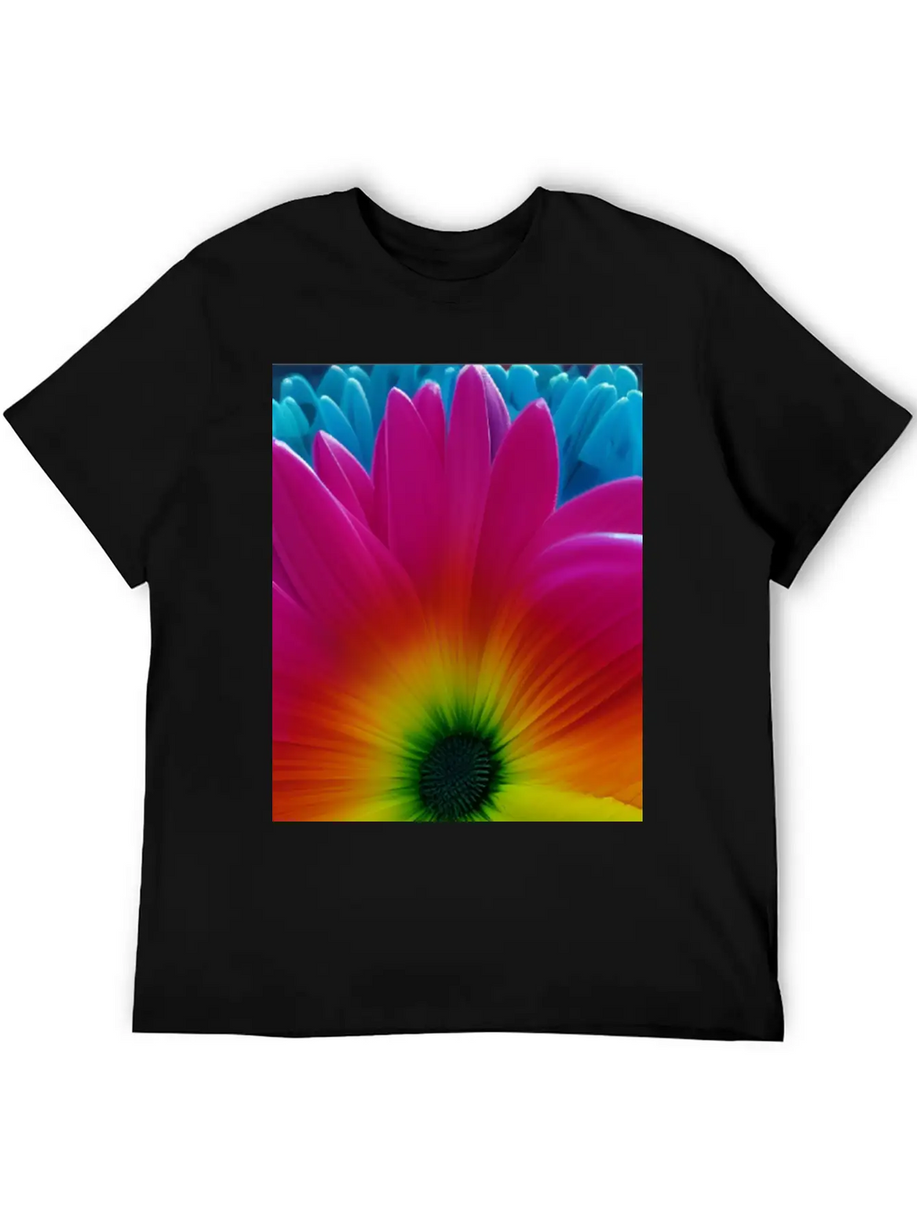 Rainbow Flower Classic Cotton Tee – Unisex Comfort For Any Season