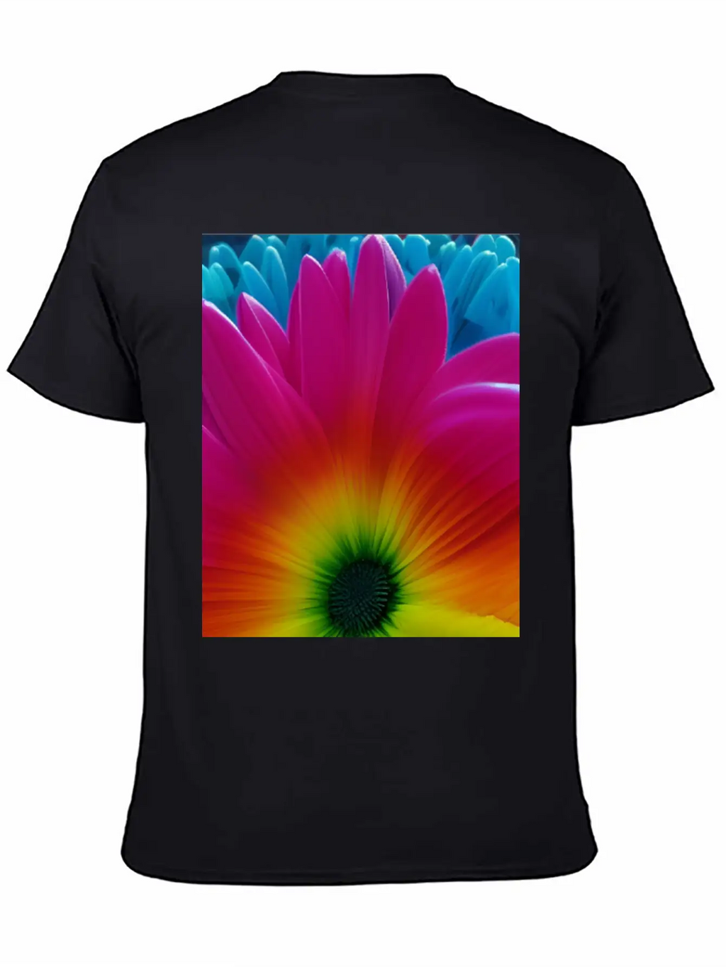 Rainbow Flower Classic Cotton Tee – Unisex Comfort For Any Season