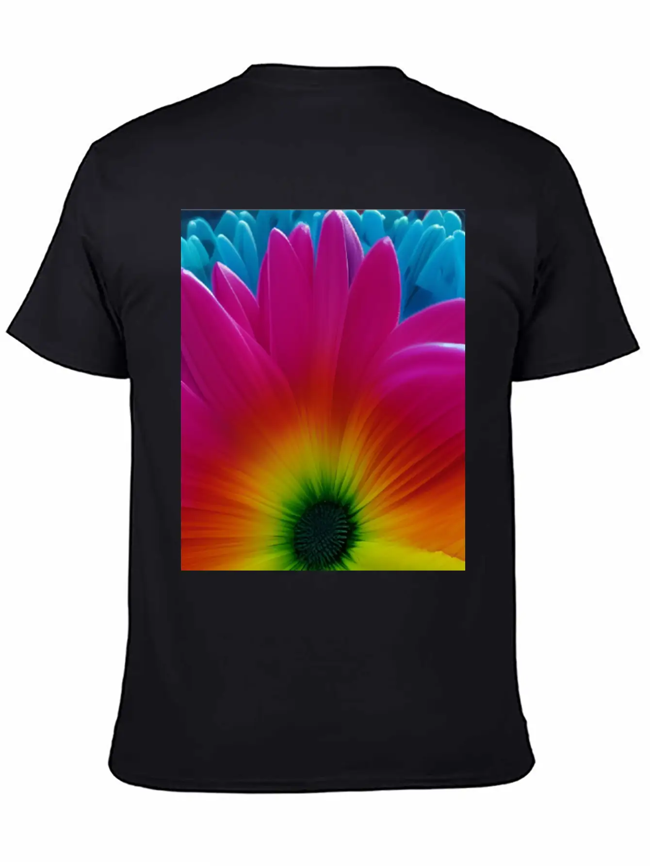 Rainbow Flower Classic Cotton Tee – Unisex Comfort For Any Season
