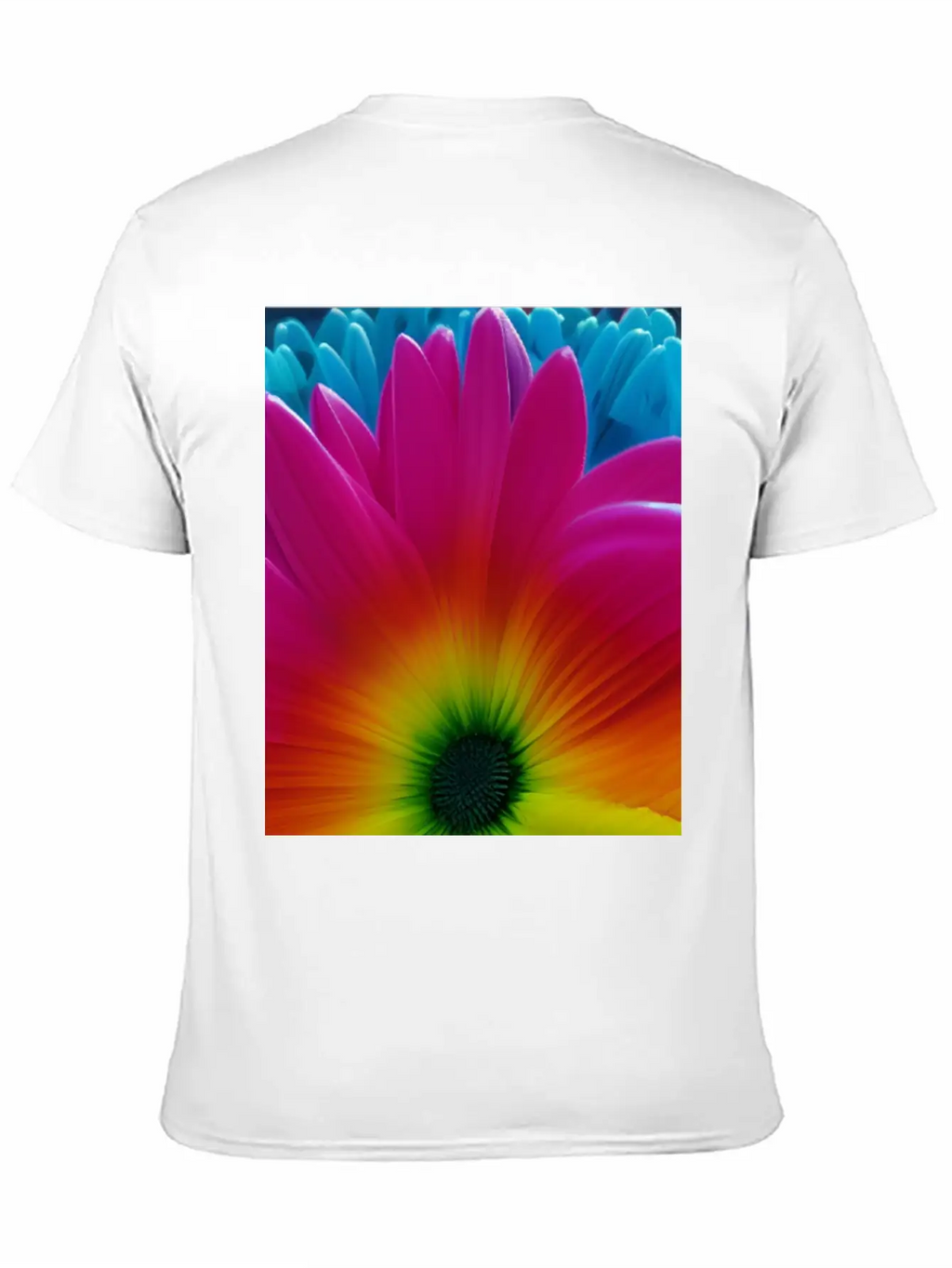 Rainbow Flower Classic Cotton Tee – Unisex Comfort For Any Season
