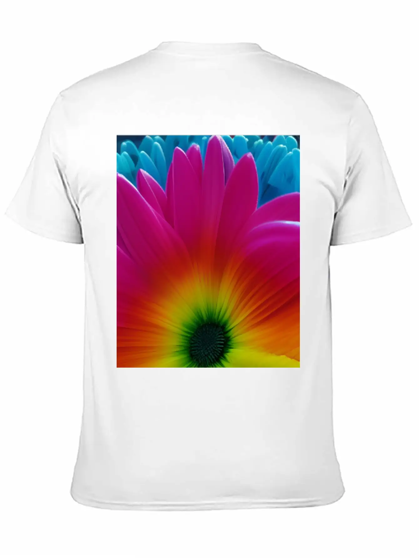 Rainbow Flower Classic Cotton Tee – Unisex Comfort For Any Season