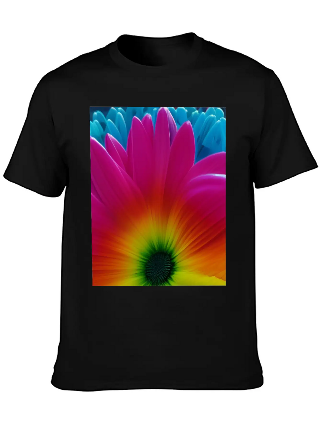 Rainbow Flower Classic Cotton Tee – Unisex Comfort For Any Season