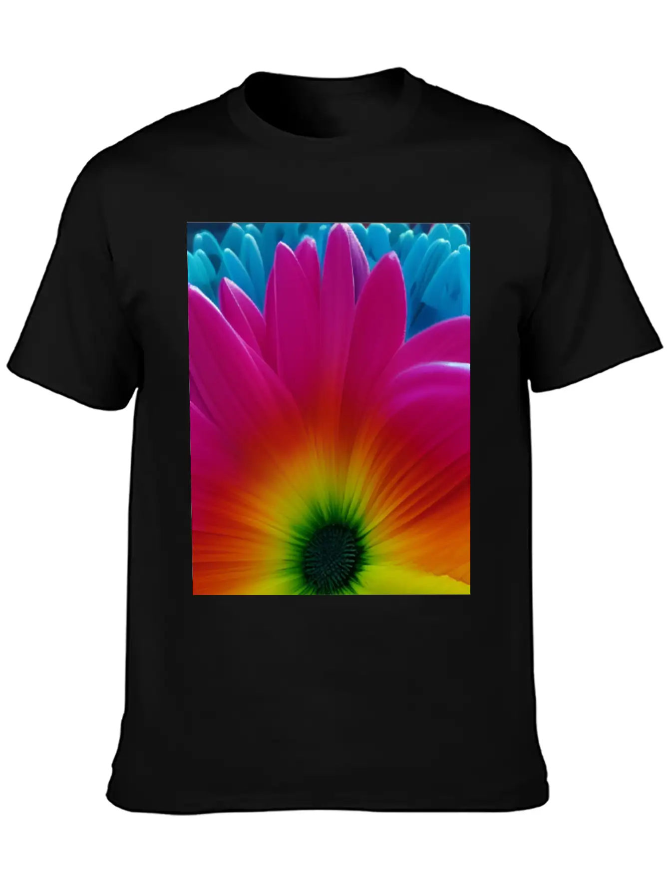 Rainbow Flower Classic Cotton Tee – Unisex Comfort For Any Season