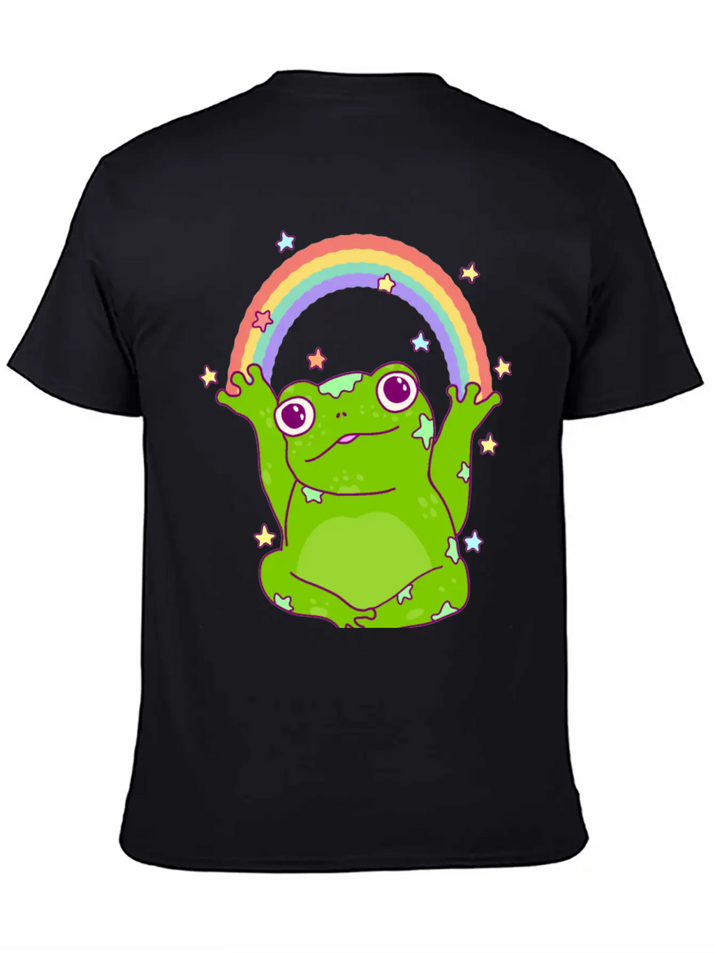 Rainbow Frog Essential Cotton Tee For Daily Outfits – Unisex Style