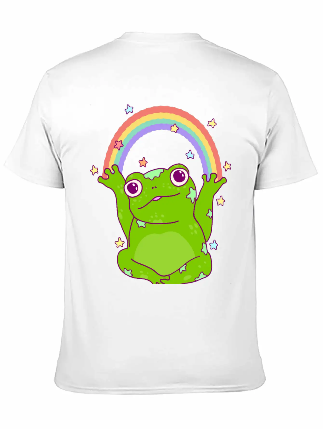 Rainbow Frog Essential Cotton Tee For Daily Outfits – Unisex Style