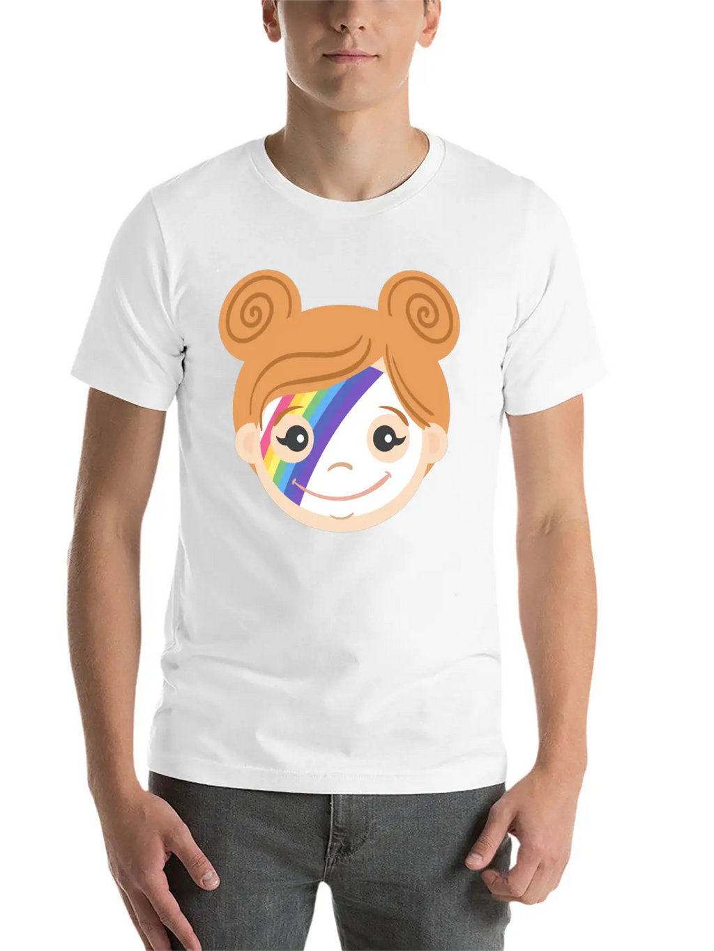 Rainbow Makeup Basic Graphic T-Shirt – Daily Comfort In Soft Cotton