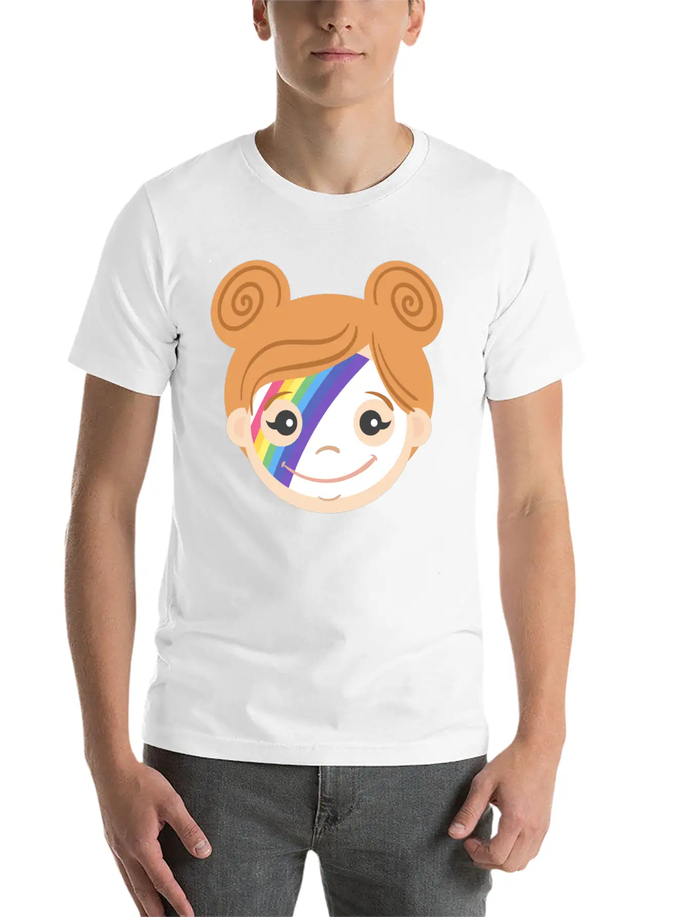 Rainbow Makeup Basic Graphic T-Shirt – Daily Comfort In Soft Cotton