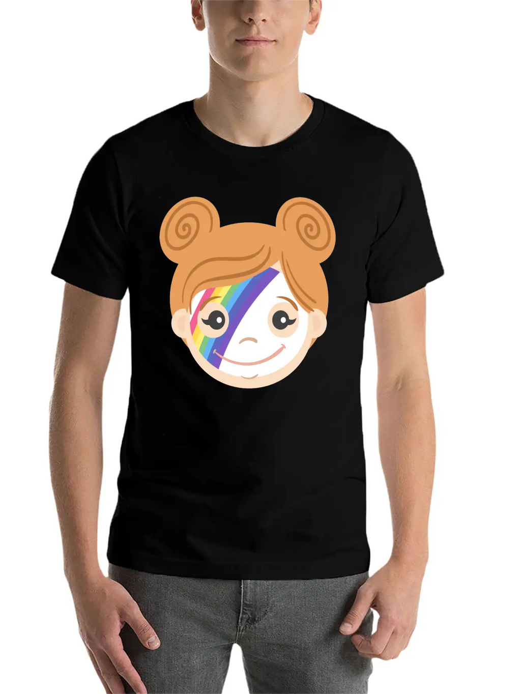Rainbow Makeup Basic Graphic T-Shirt – Daily Comfort In Soft Cotton