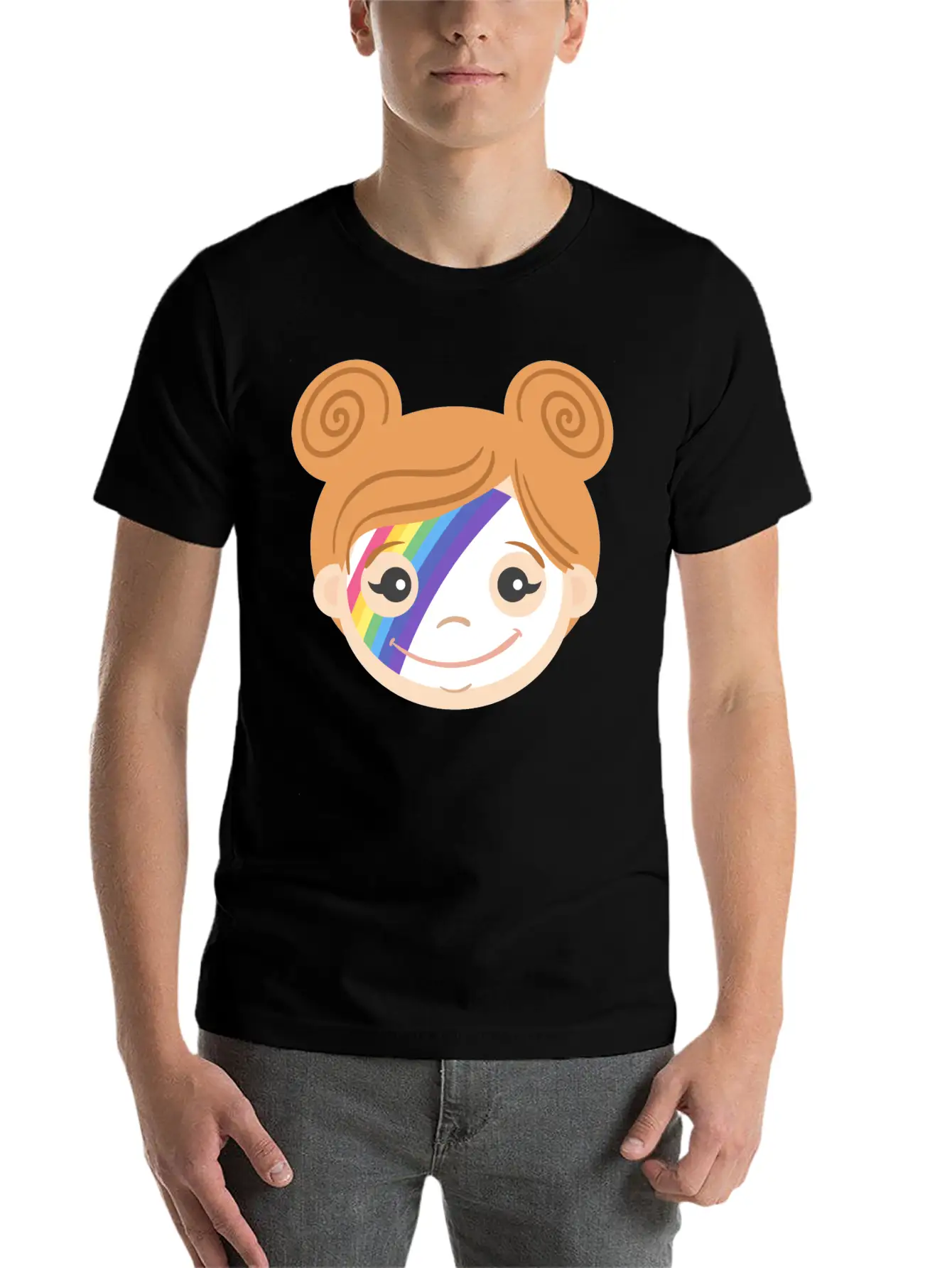 Rainbow Makeup Basic Graphic T-Shirt – Daily Comfort In Soft Cotton