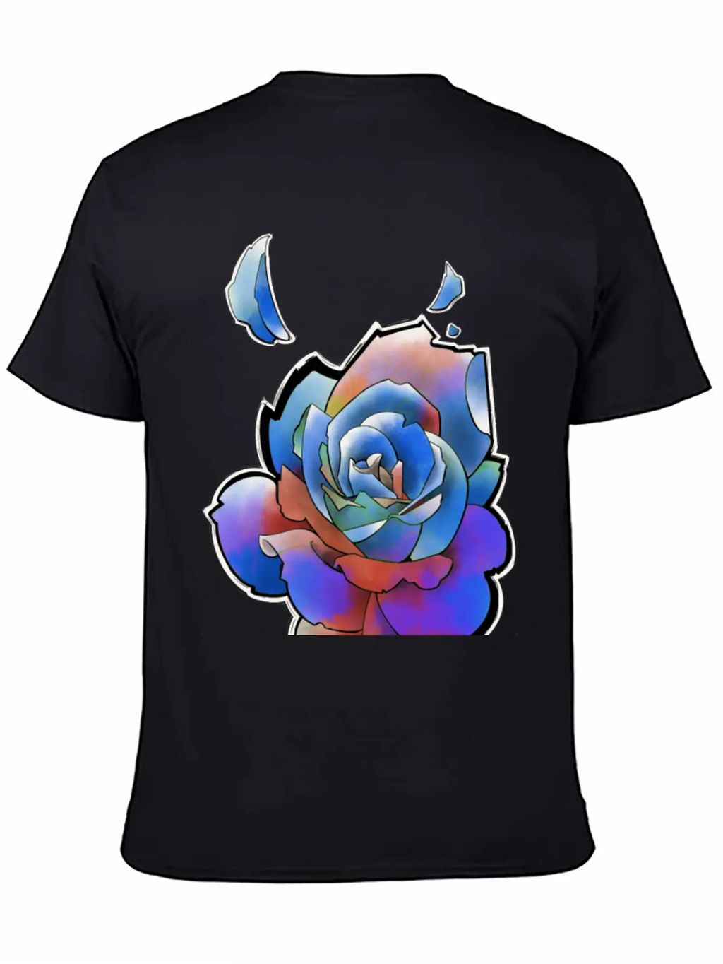 Rainbow Rose Unisex Casual T-Shirt – Clean Design For Daily Comfort