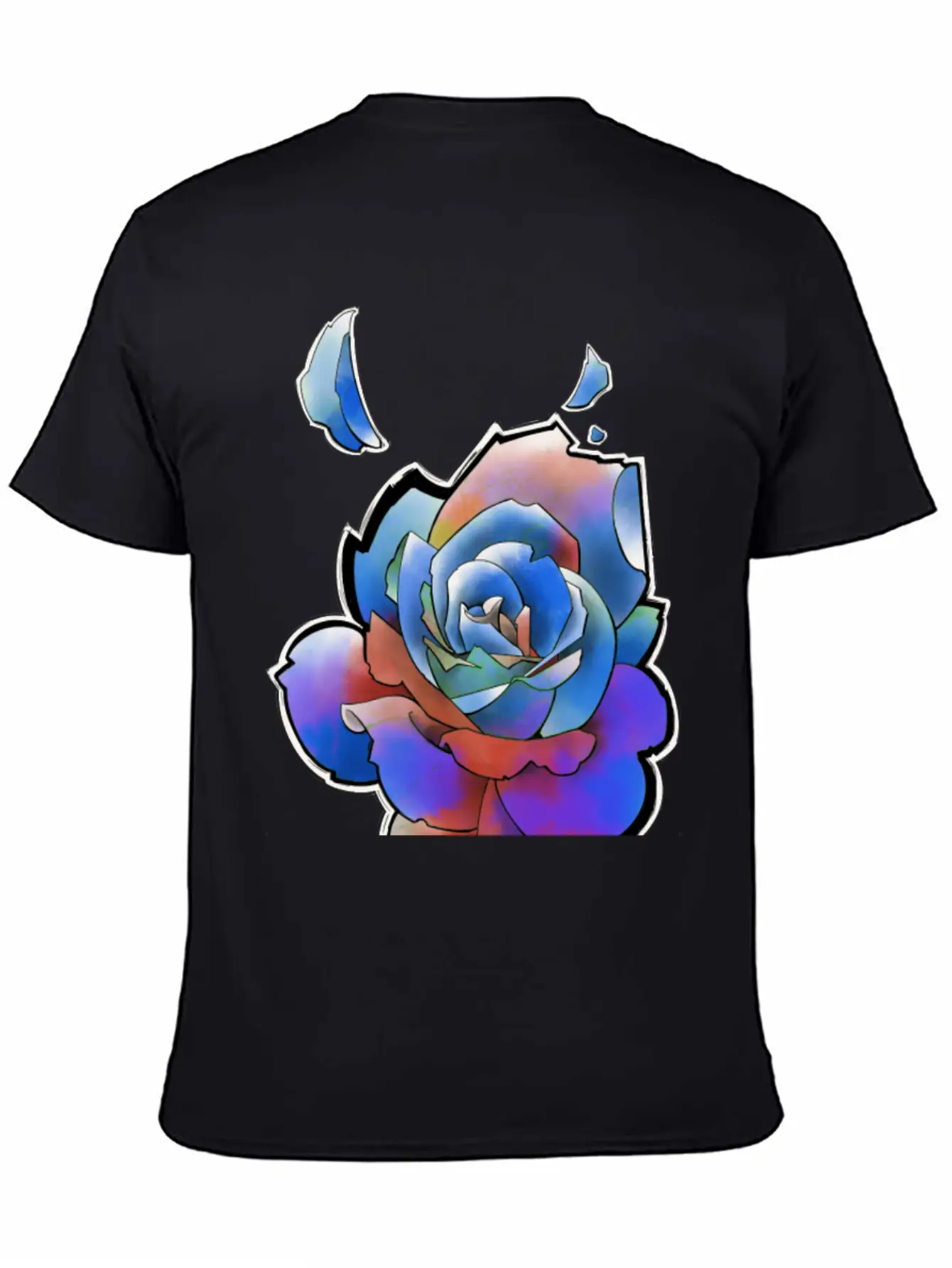 Rainbow Rose Unisex Casual T-Shirt – Clean Design For Daily Comfort