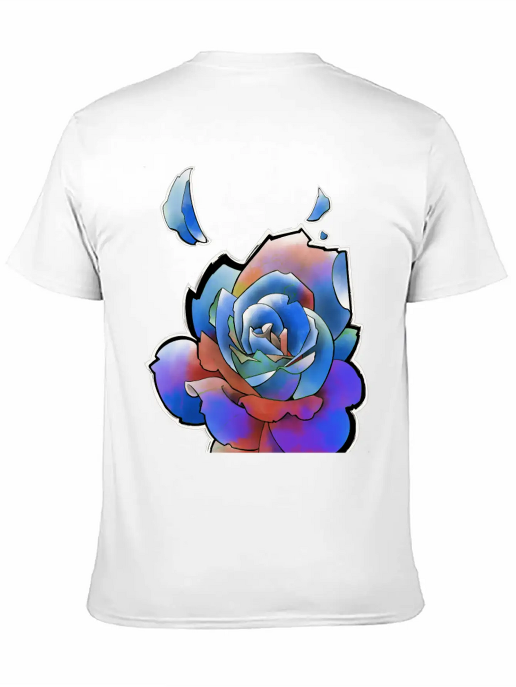 Rainbow Rose Unisex Casual T-Shirt – Clean Design For Daily Comfort