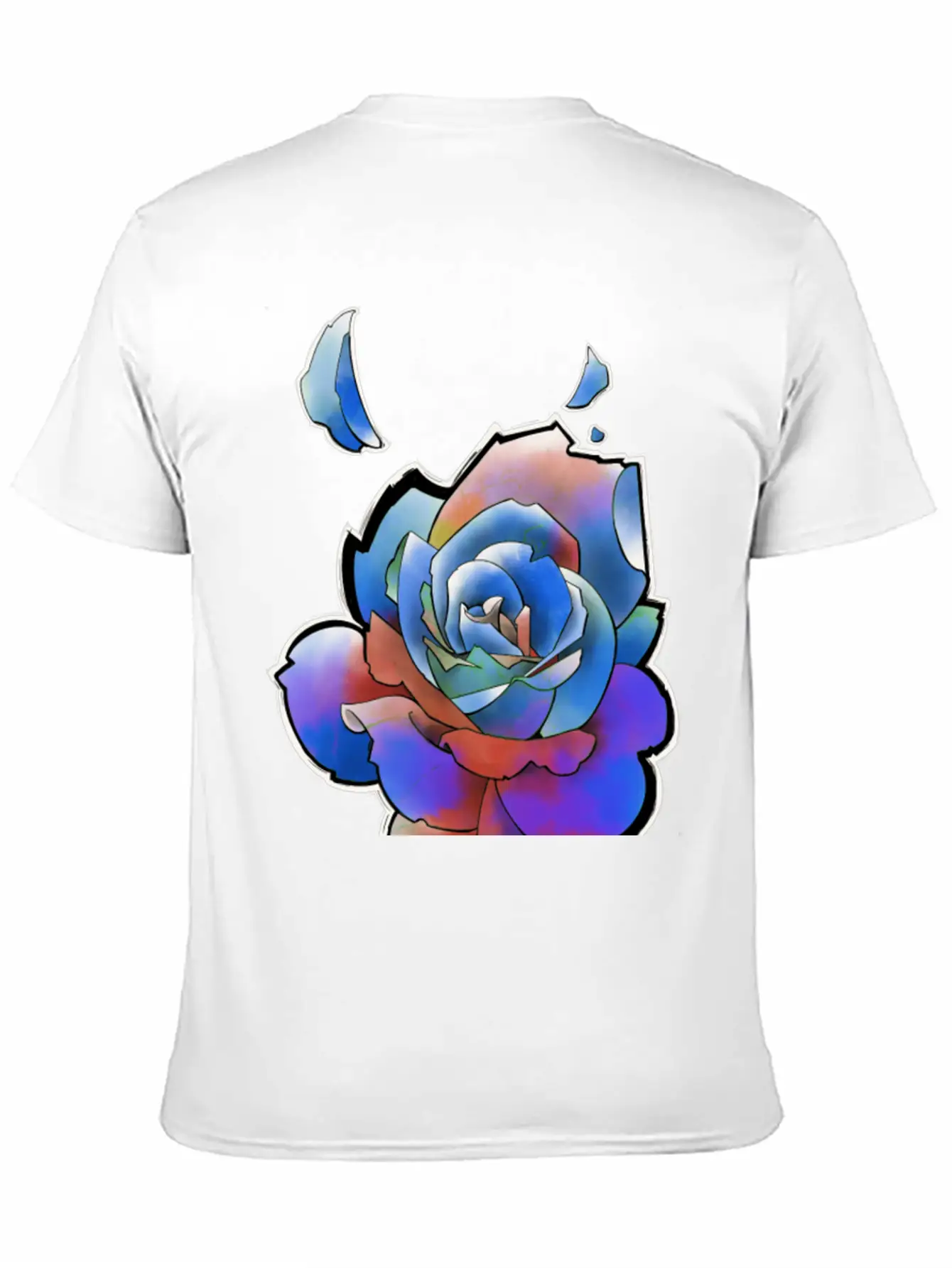 Rainbow Rose Unisex Casual T-Shirt – Clean Design For Daily Comfort